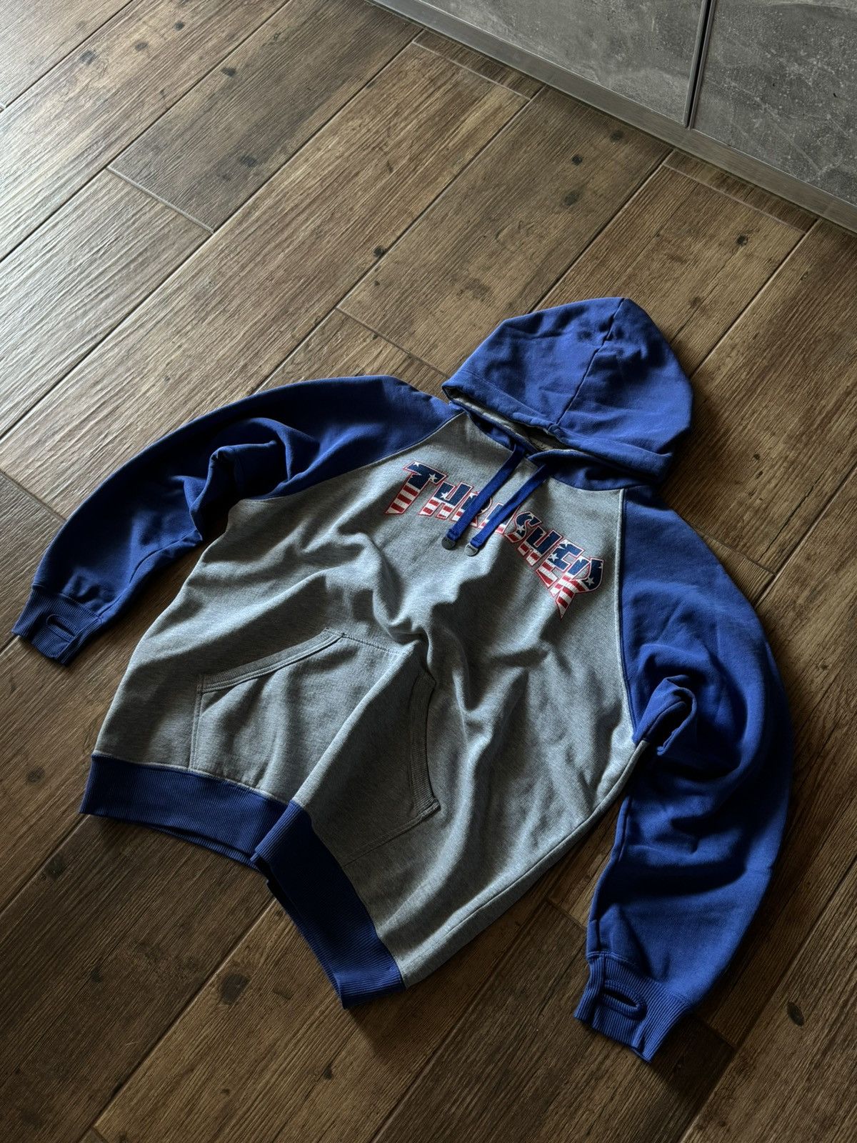 Thrasher 🇺🇸🔥 Vintage Thrasher x USA Big Logo America Hoodie Size US XL / EU 56 / 4 - 1 Thumbnail