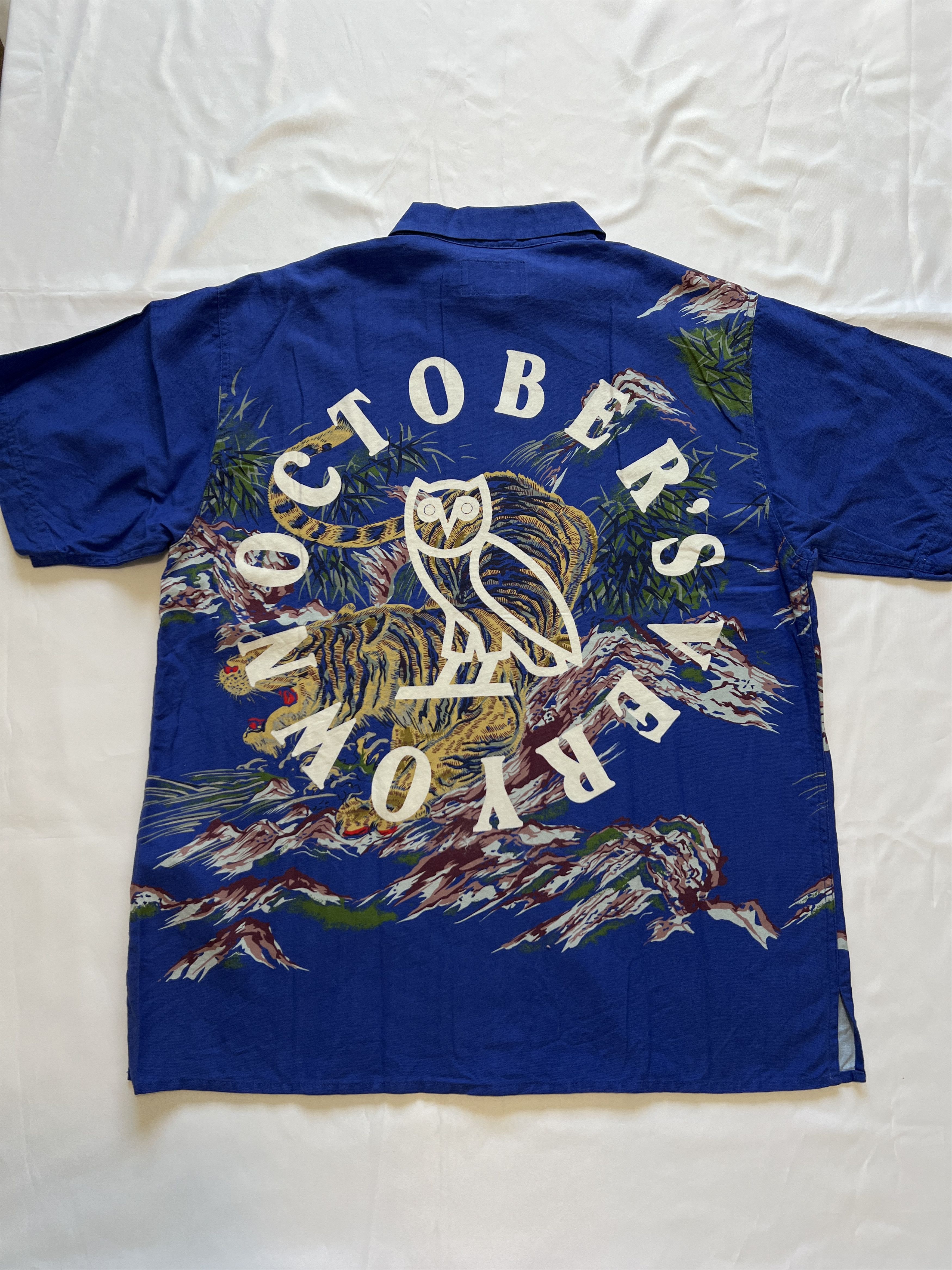 Drake OVO x Avanti Silk Shirt Blue Button Down Hawaiian Size US M / EU 48-50 / 2 - 5 Thumbnail
