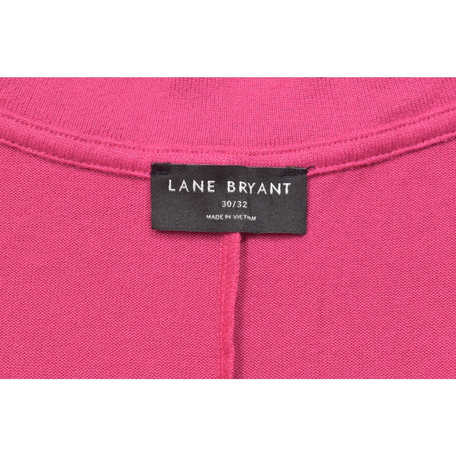 Vintage Lane Bryant Women's Plus Size 30/32 Pink V-Neck 3/4 Bubble Sleeve Pullover Top Blouse Size 4XL / US 24-26 - 7 Thumbnail