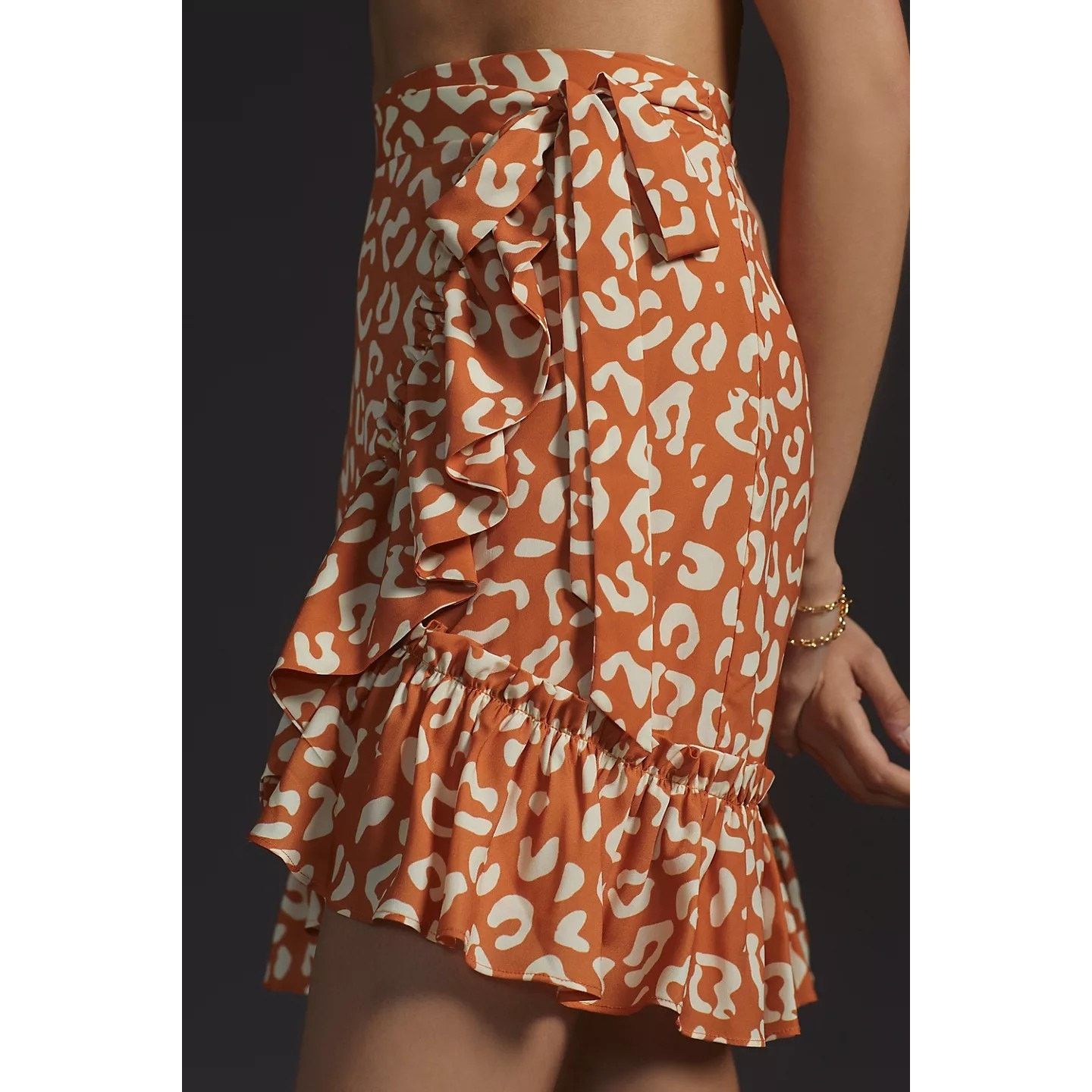 Anthropologie New Anthropologie Hutch Wrap Mini Skirt $130 PLUS 1X Orange Size 40" / US 18 - 2 Thumbnail