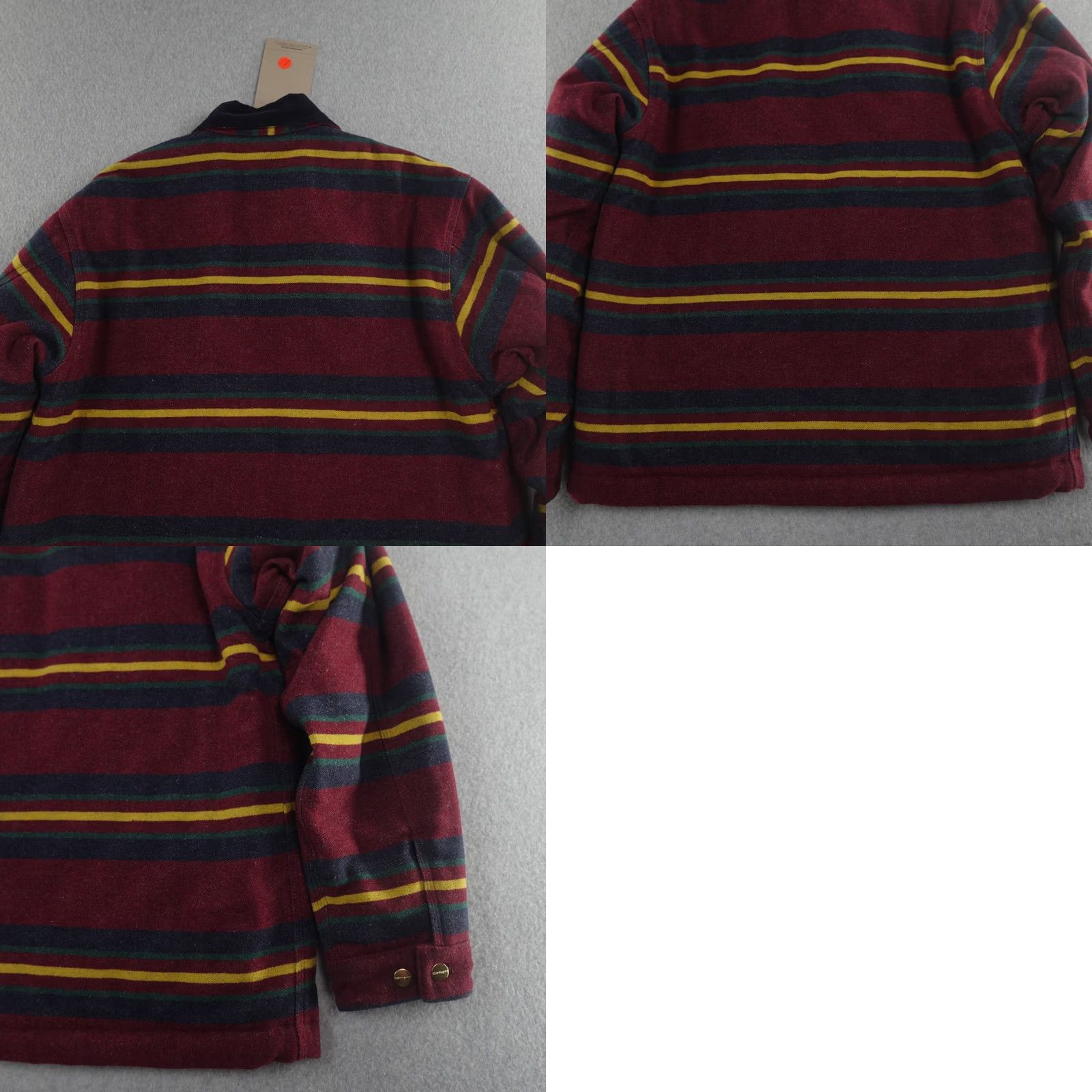 Carhartt Wip VINTAGE Carhartt WIP Oregon Jacket Mens Large (24X29) Burgundy Starco Stripe Workwear Size US L / EU 52-54 / 3 - 9 Thumbnail