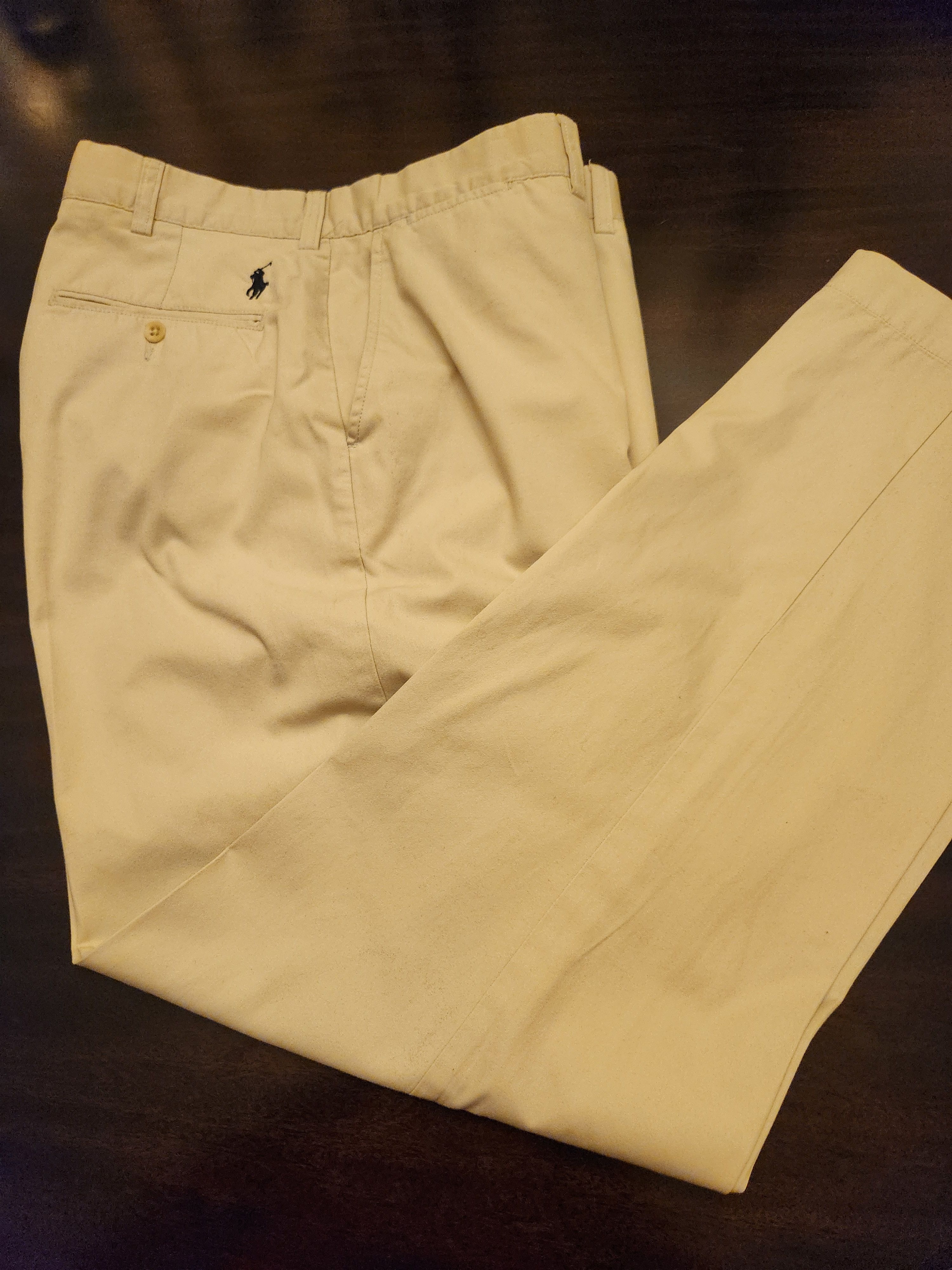 Polo Ralph Lauren Vintage Men's 100% Cotton Flat Front Chino Pants Size US 38 / EU 54 - 1 Thumbnail