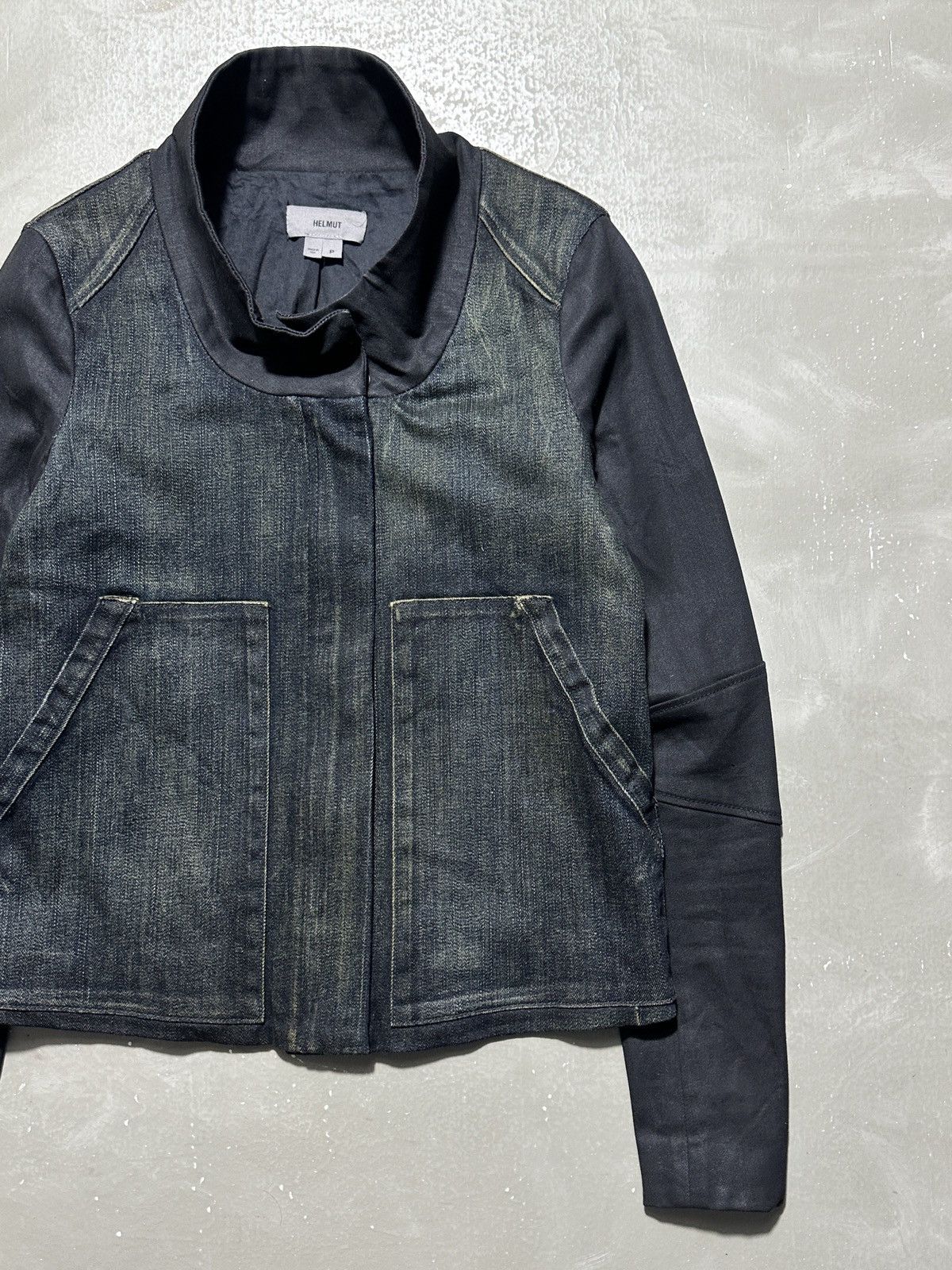 Helmut Lang Helmut Lang Dark Wash Funnel Neck Denim Jacket Size M / US 6-8 / IT 42-44 - 6 Thumbnail