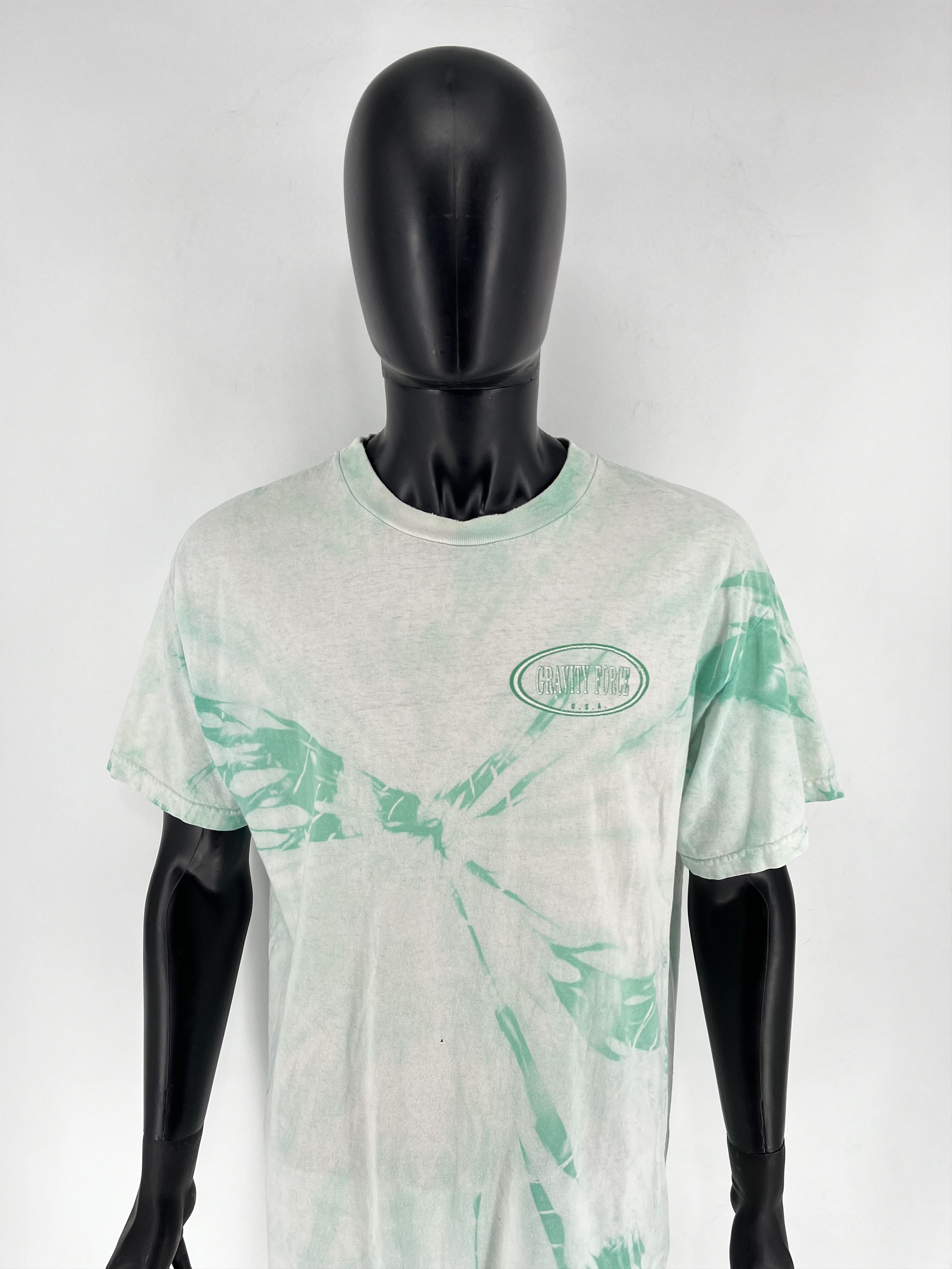 Vintage Vintage 90s Gravity Force Big Logo Full Print Tie-Dye Shirt Size US L / EU 52-54 / 3 - 5 Thumbnail