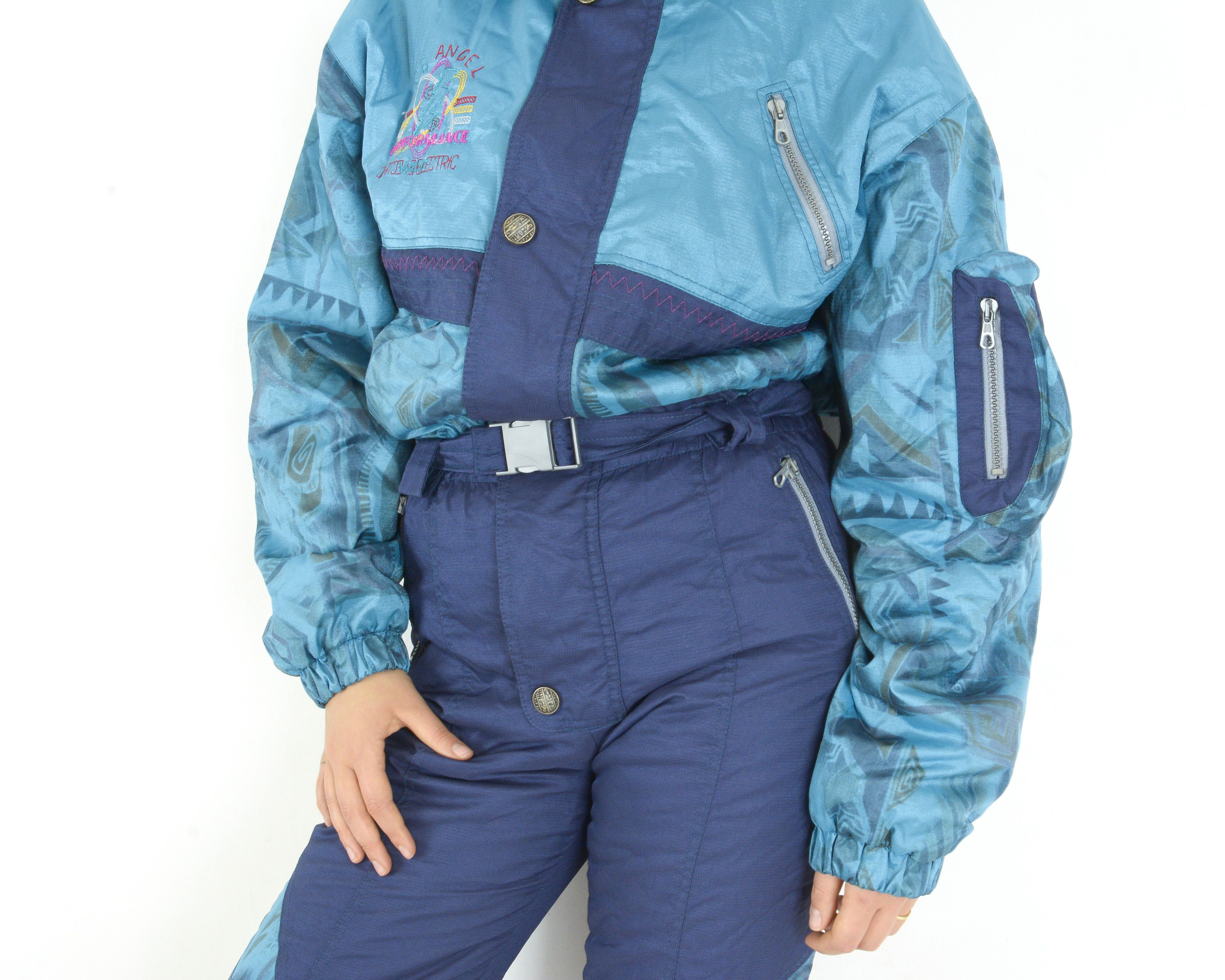 Vintage Save The Planet Ski Suit Women M Jumpsuit Overalls Coveralls Size 32" / US 10 / IT 46 - 6 Thumbnail