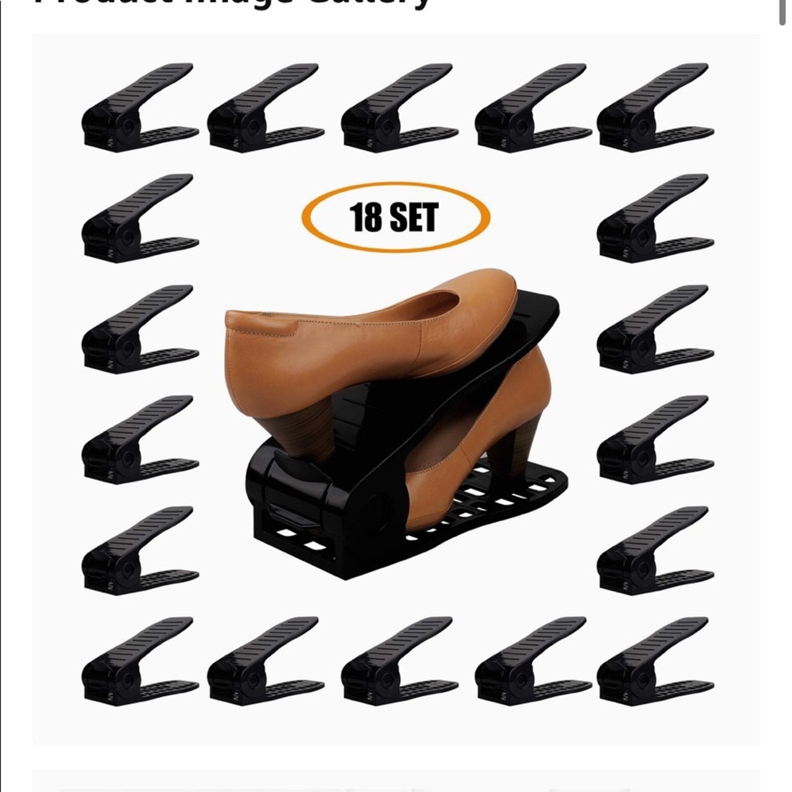 Other Shoe Slots Adjustable Shoe Organizer, 18 Piece Size ONE SIZE - 1 Thumbnail