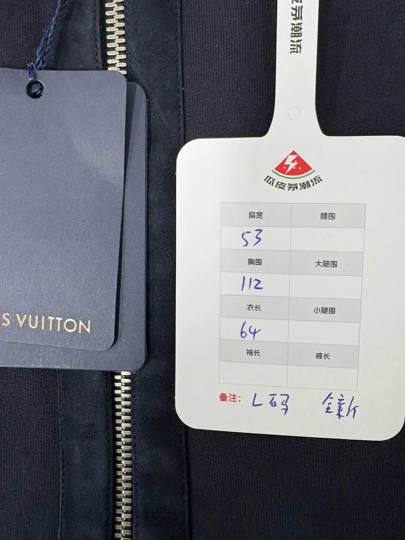 Louis Vuitton Louis Vuitton Dark blue split leather zipper jacket 2501-N Size US L / EU 52-54 / 3 - 7 Thumbnail