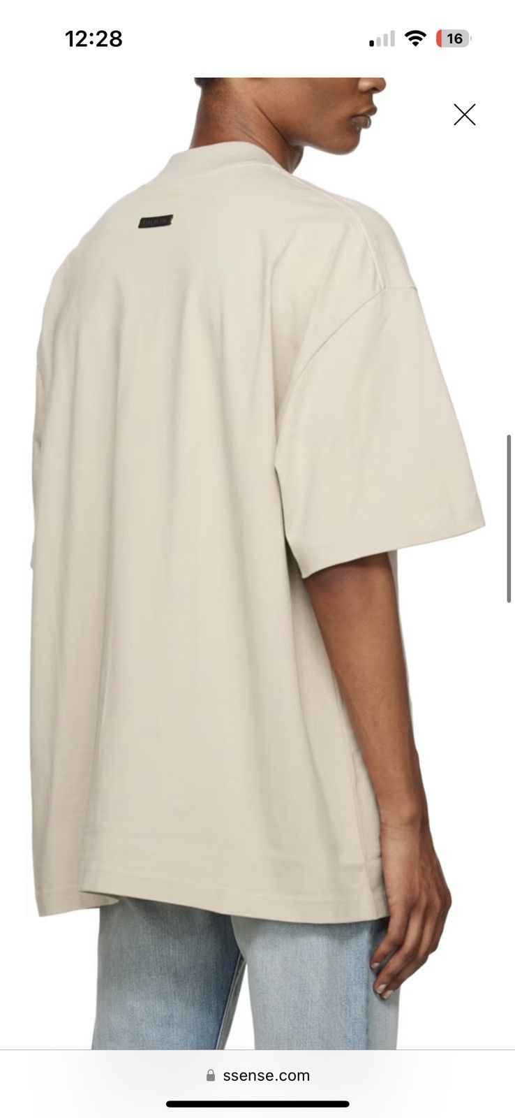 Fear of God FEAR OF GOD Beige Flocked T-Shirt Small Size US S / EU 44-46 / 1 - 2 Thumbnail