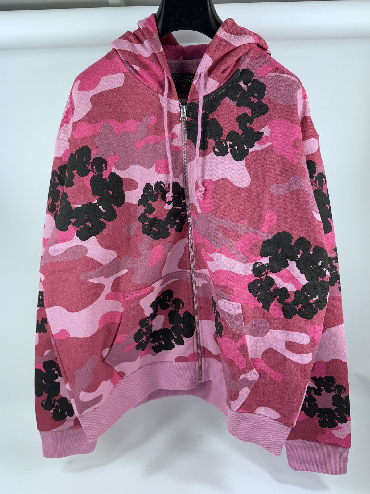 DENIM TEARS White Camouflage Zip Hoodie Size US XL / EU 56 / 4 - 1 Thumbnail