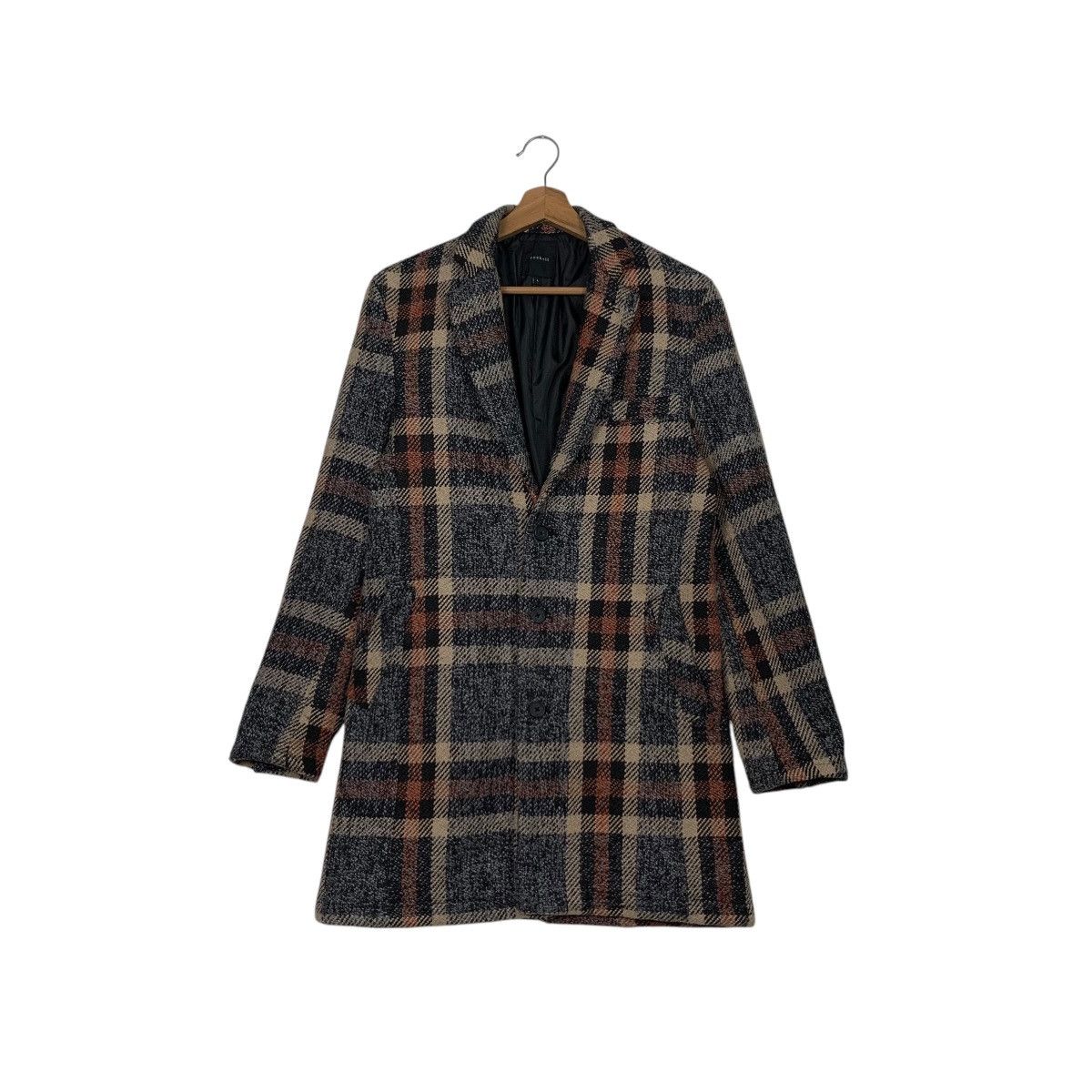 Japanese Brand ROSHELL Tartan Tweed Formal Jacket Blazer #2482-C111 Size L / US 10 / IT 46 - 1 Thumbnail