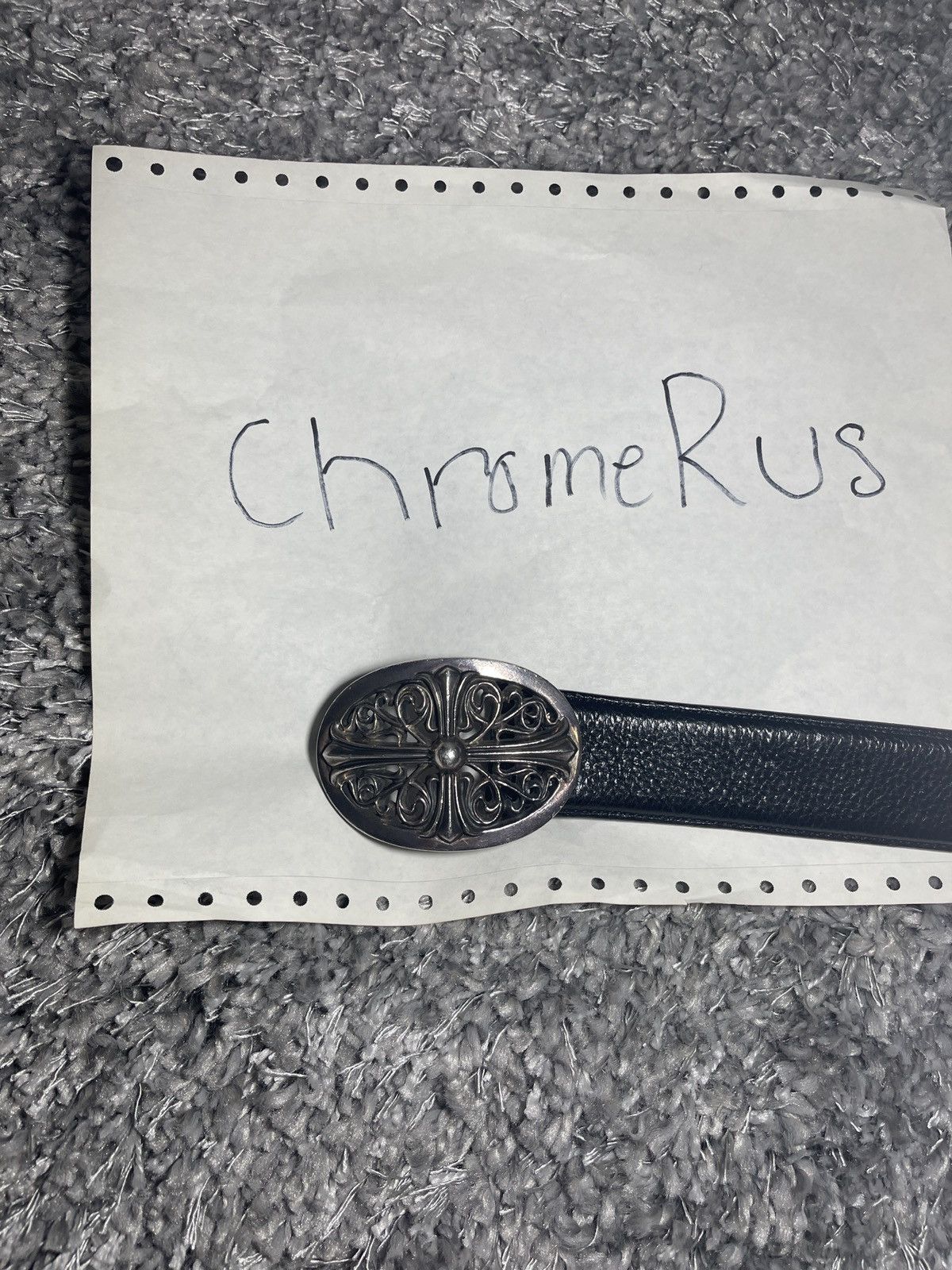 Chrome Hearts CHROME HEARTS OVAL BUCKLE AND BELT STRAP Size 34 - 5 Thumbnail