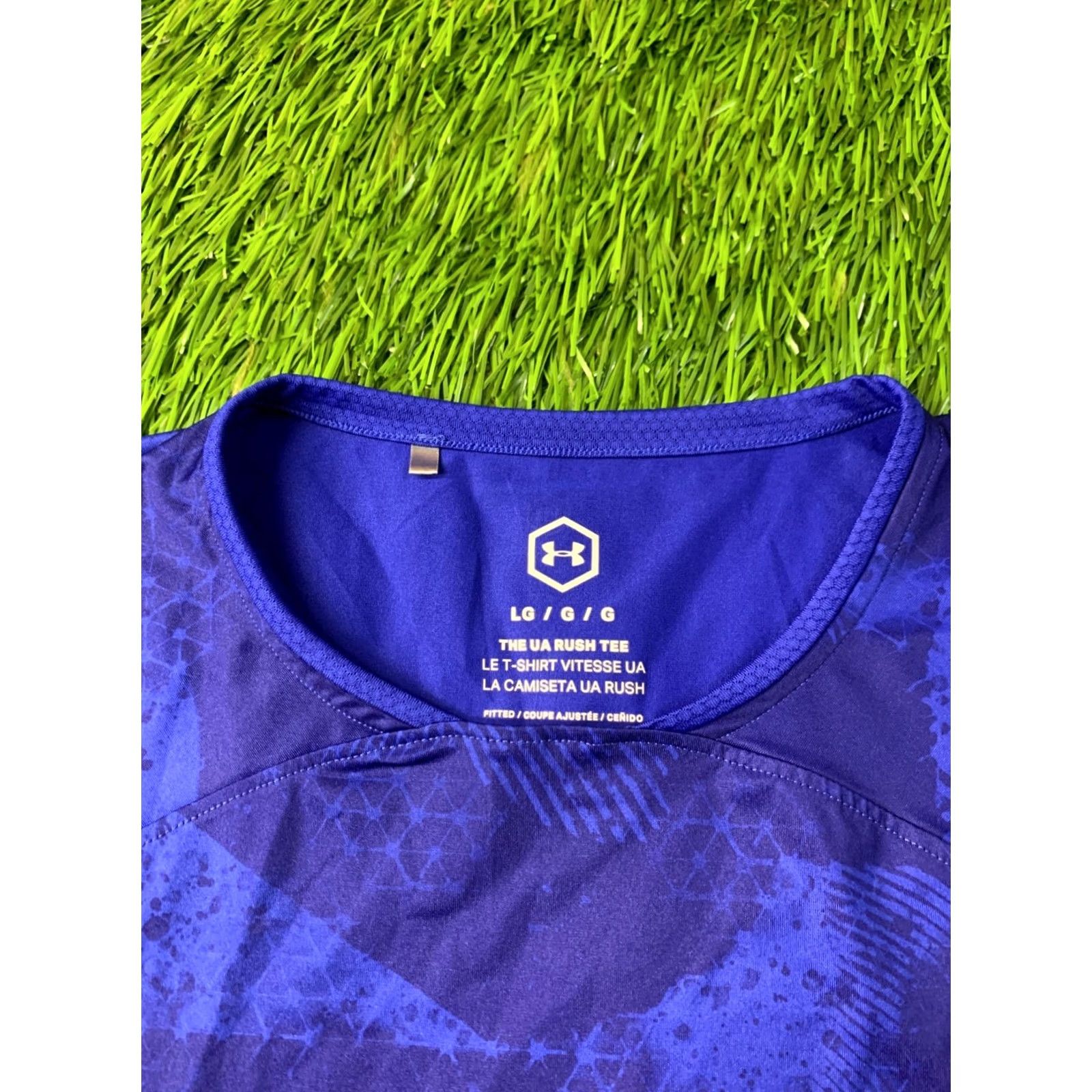 Under Armour UNDER ARMOUR UA REUSH TEE HEATGEAR ORIGINAL MEN COMPRESSION SHIRT JERSEY SIZE L BLUE Short Sleeve Crew Neck Regular Fit T-Shirt USA Size US L / EU 52-54 / 3 - 4 Thumbnail