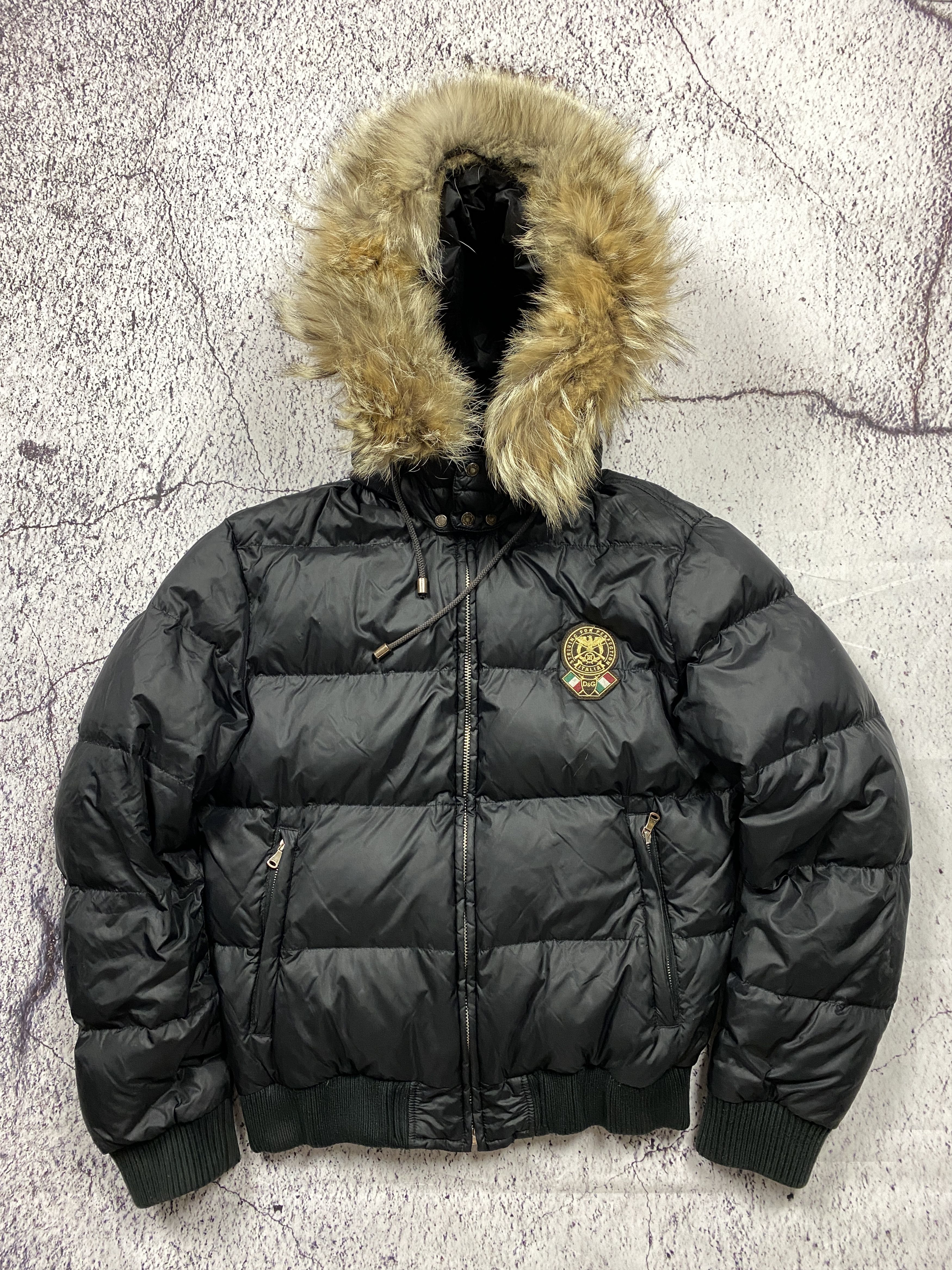 image of Send Offer Dolce Gabbana Black Puffer Down Jacket 52, Men's (Size Medium)