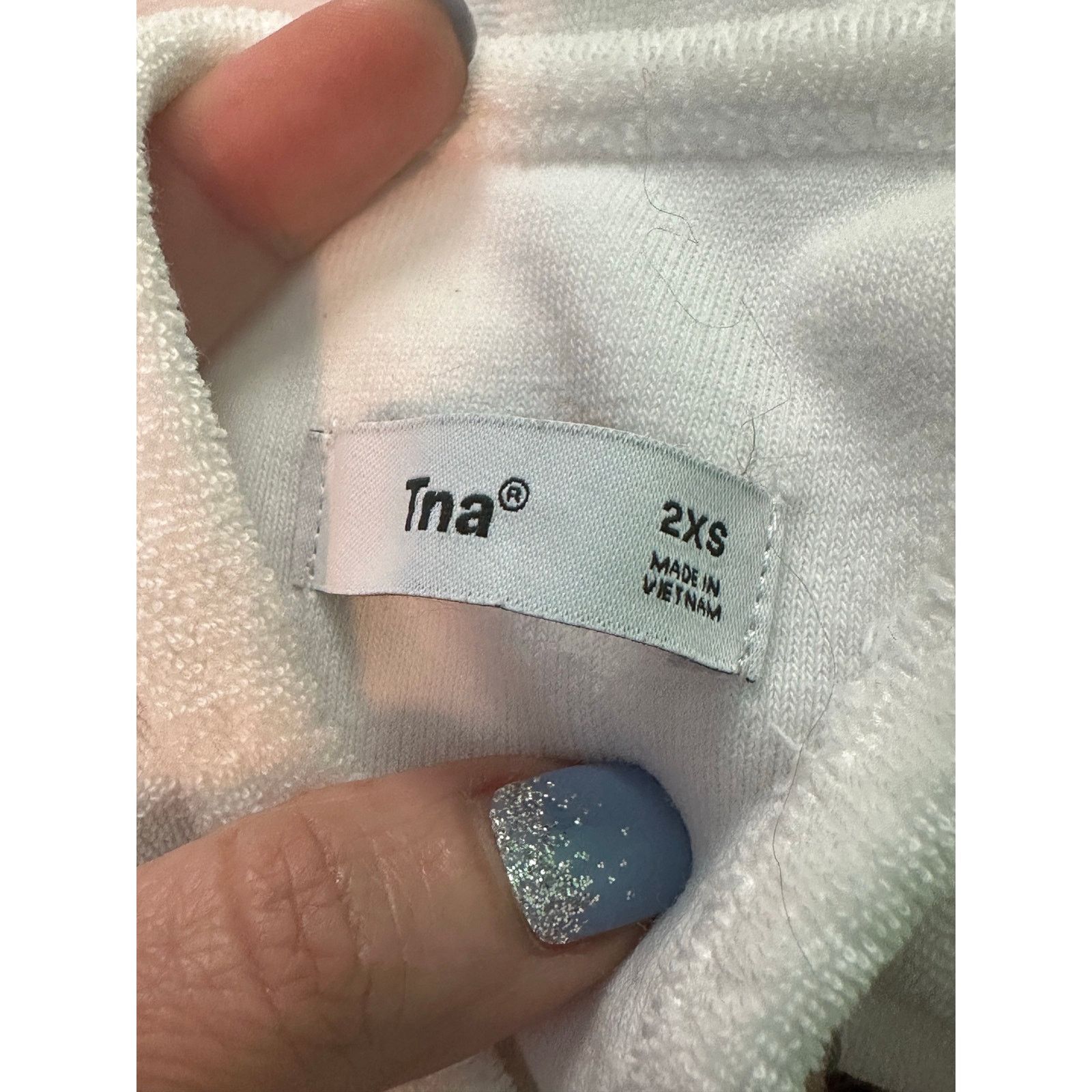 TNA TNA white racer back terry cloth mini dress size 2XS Size XXS / US 00 / IT 34 - 3 Thumbnail