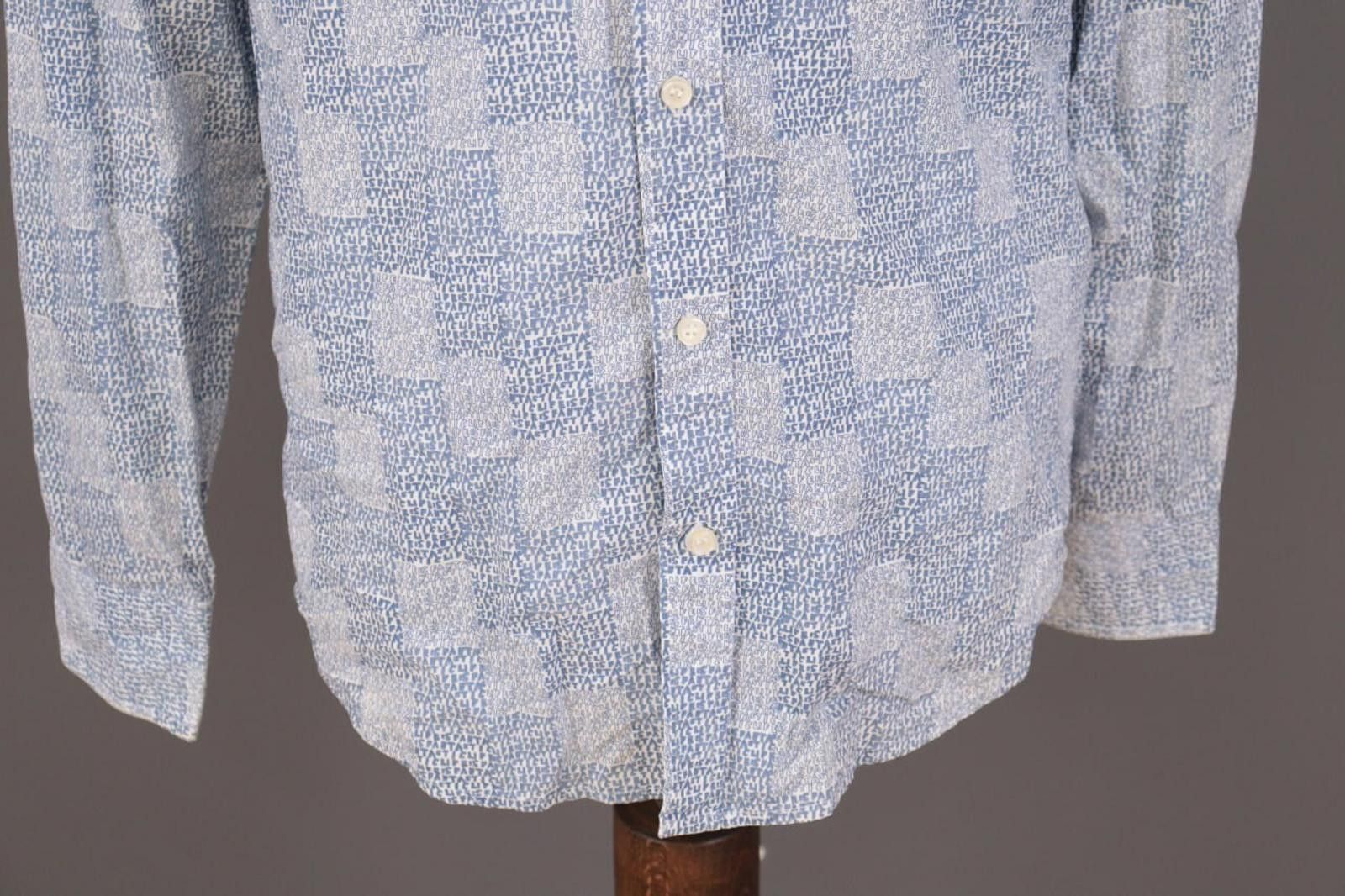 Desigual Desigual Blue Printed Long Sleeve Dress Shirt Size M Size US M / EU 48-50 / 2 - 3 Thumbnail