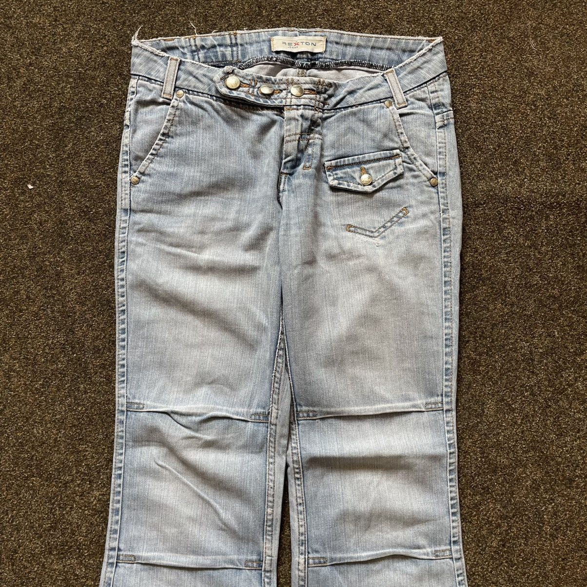 Vintage Vintage Y2K Faded Flare Jeans Bootcut Grunge Thrashed 32 Size 32" / US 10 / IT 46 - 5 Thumbnail
