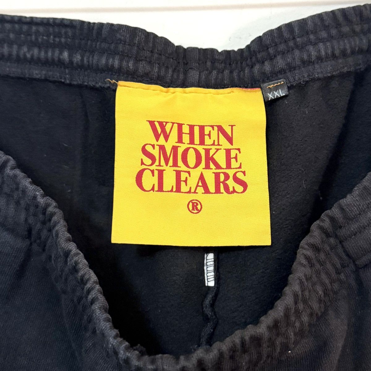 Whensmokeclears When Smoke Clears Waxed French Terry Sweatpants $250 MSRP Size US 40 / EU 56 - 2 Thumbnail