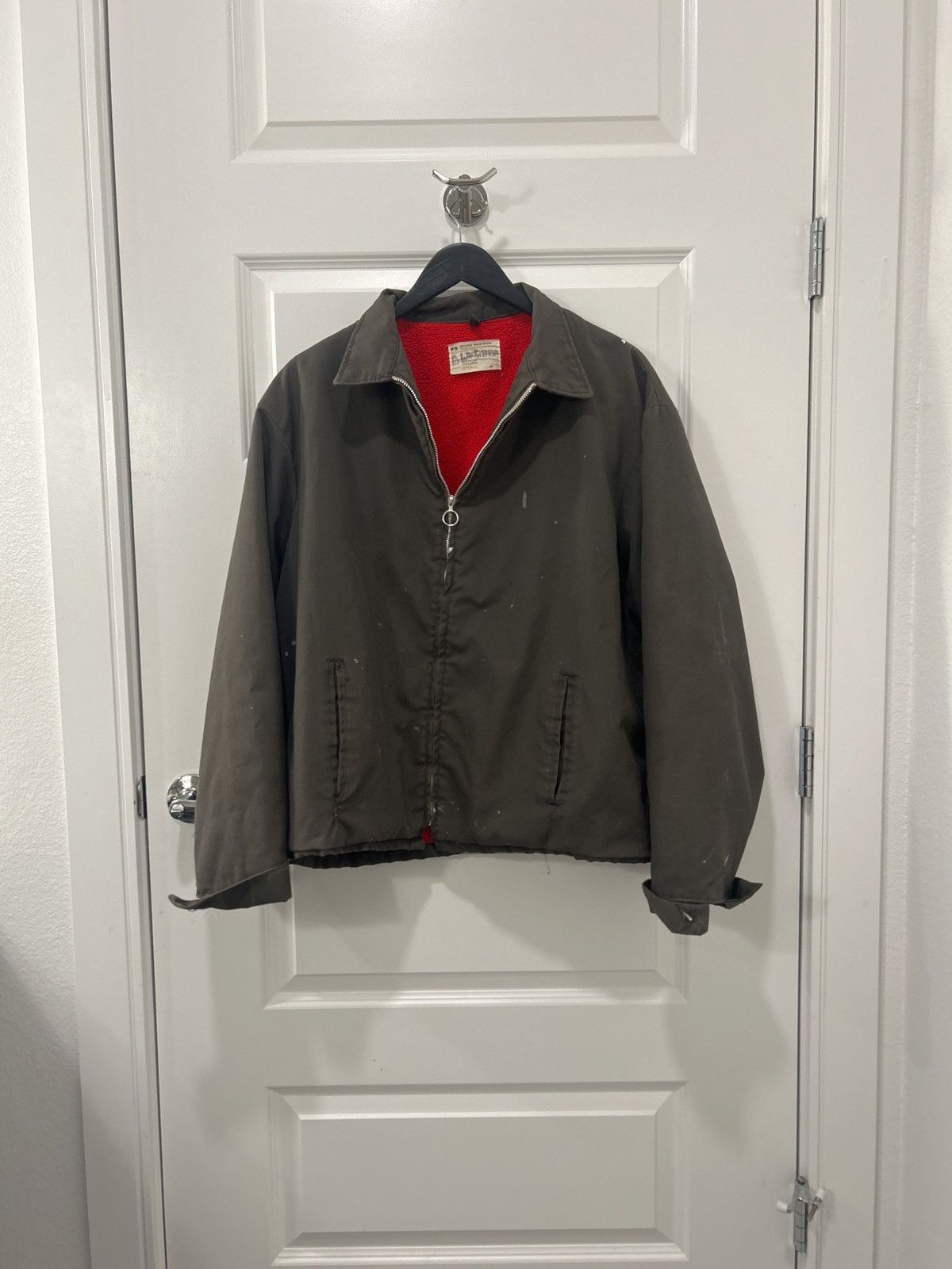 JCPenney Vintage Green Bomber Jacket Size US L / EU 52-54 / 3 - 1 Thumbnail