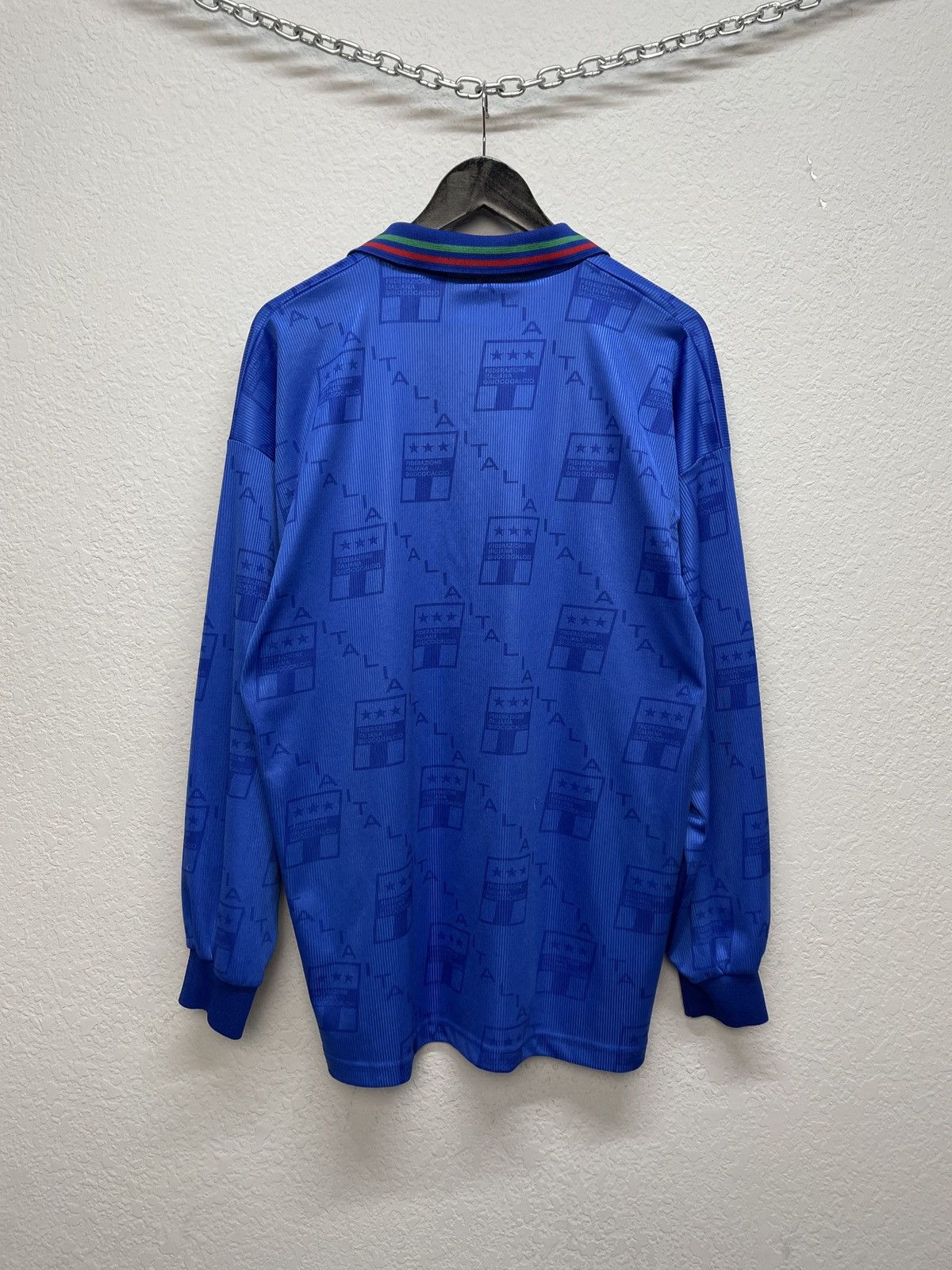 Nike Vintage Y2K Nike Italia Blockcore Tee Soccer Jersey Long Sl Size US L / EU 52-54 / 3 - 8 Thumbnail