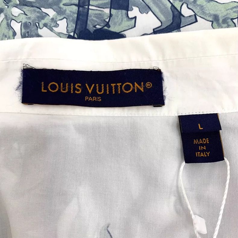 Louis Vuitton Louis Vuitton 23 blue seaweed monogrammed cotton short sle Size US L / EU 52-54 / 3 - 5 Thumbnail