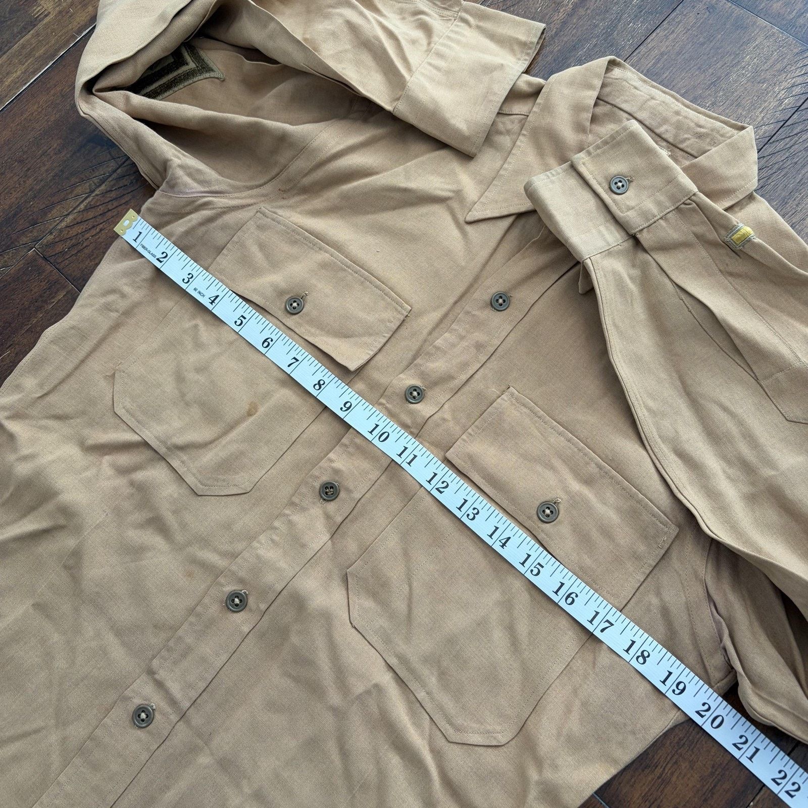 Vintage Vtg La Playa Marlboro Shirt Mens 42 M Wool Blend 1940s Mil Size US M / EU 48-50 / 2 - 12 Thumbnail