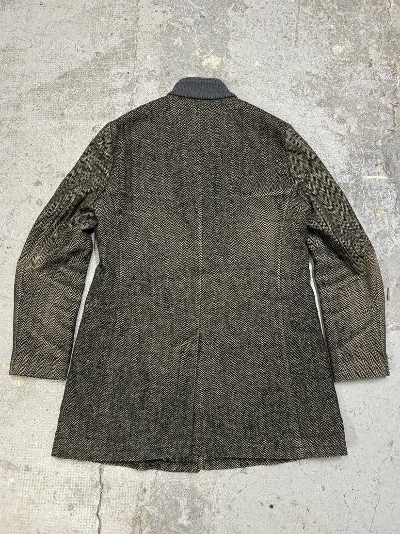 Emporio Armani × Vintage AW2009 Emporio Armani Raw Wool Grey Long Coat Size US M / EU 48-50 / 2 - 2 Thumbnail