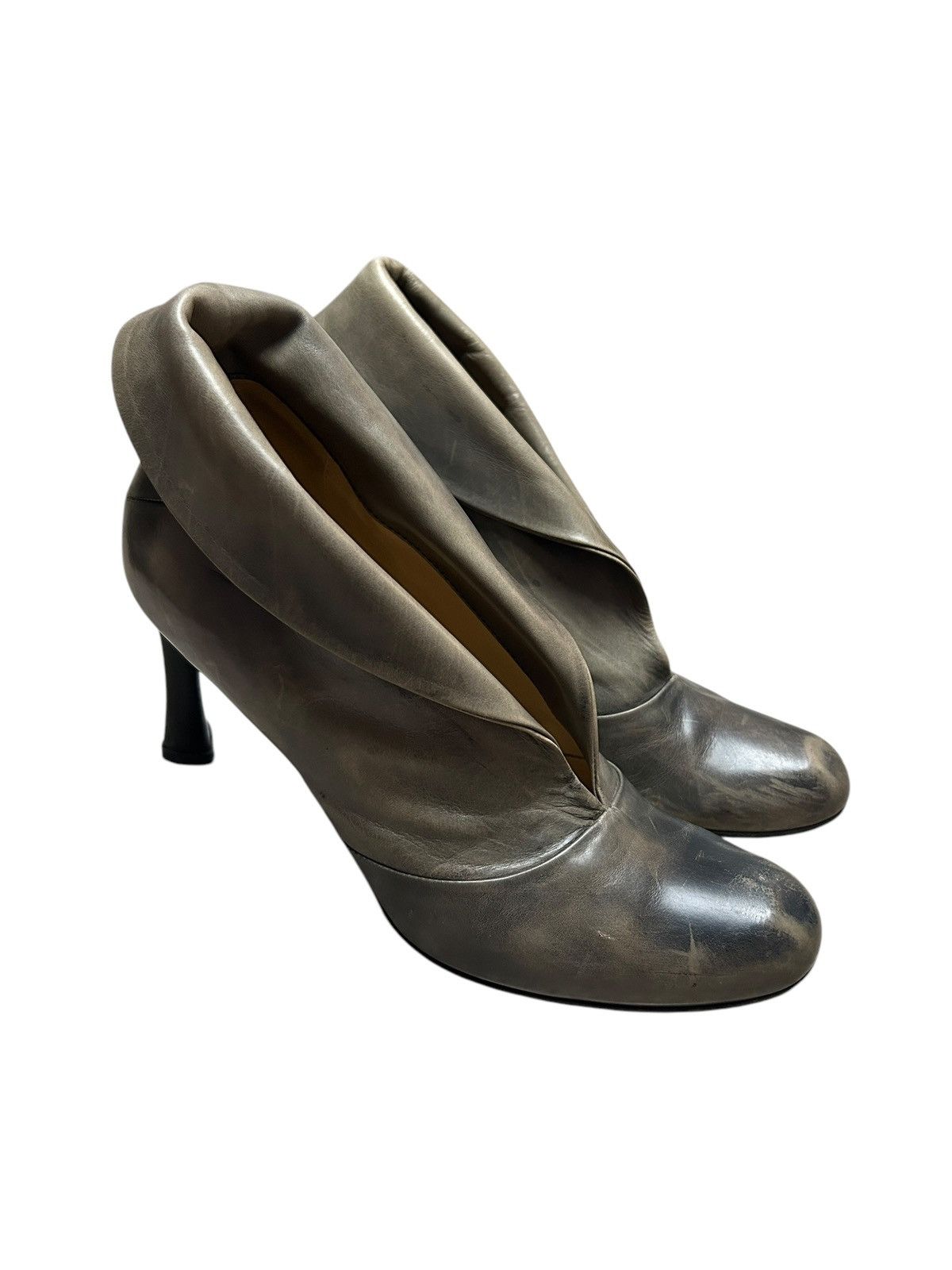 Costume National Aged Leather Heels Size US 6.5 / IT 36.5 - 1 Thumbnail
