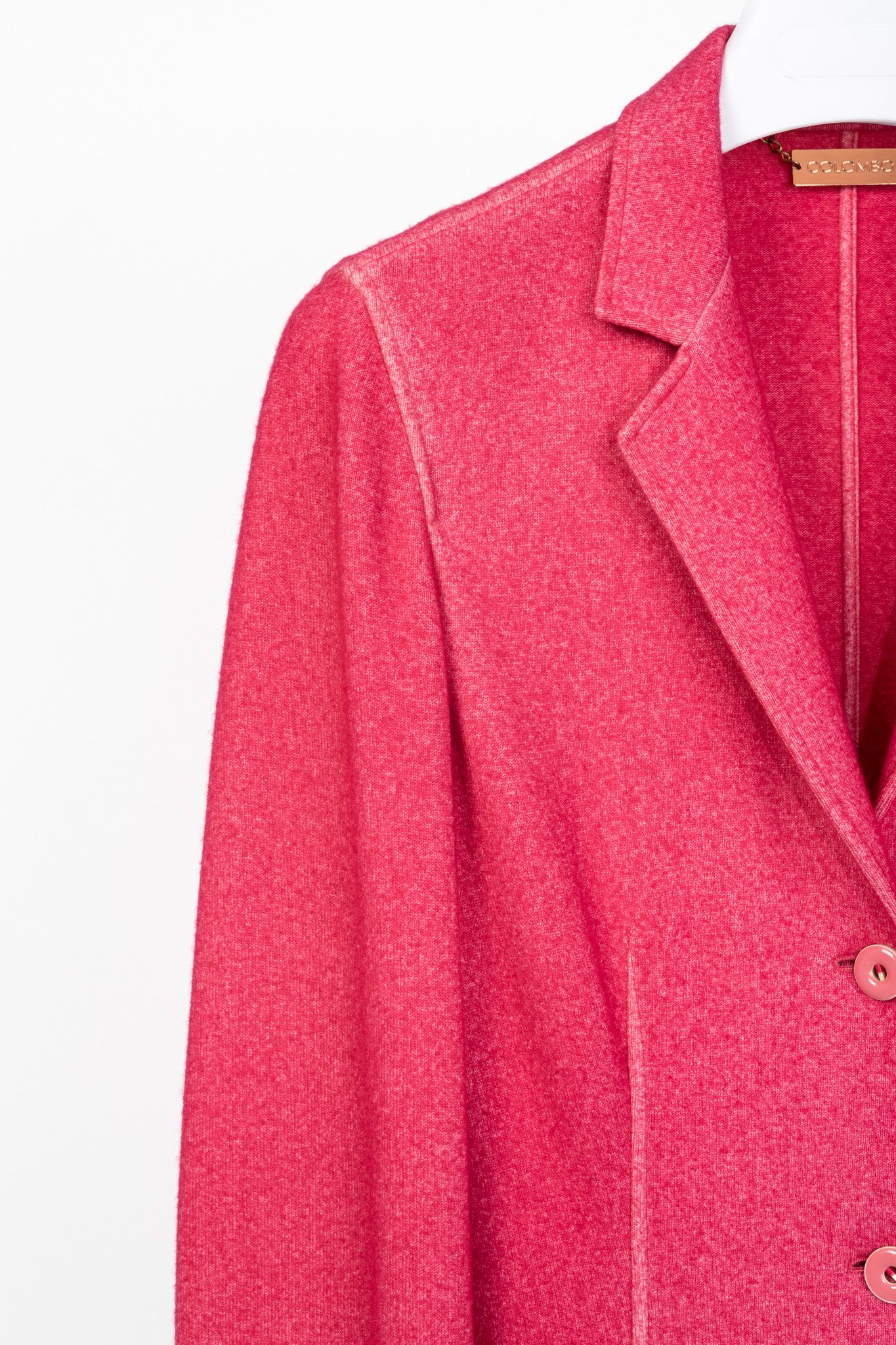 Colombo Colombo Kate Pink Cashmere-Blend Knit Blazer Size S / US 4 / IT 40 - 5 Thumbnail