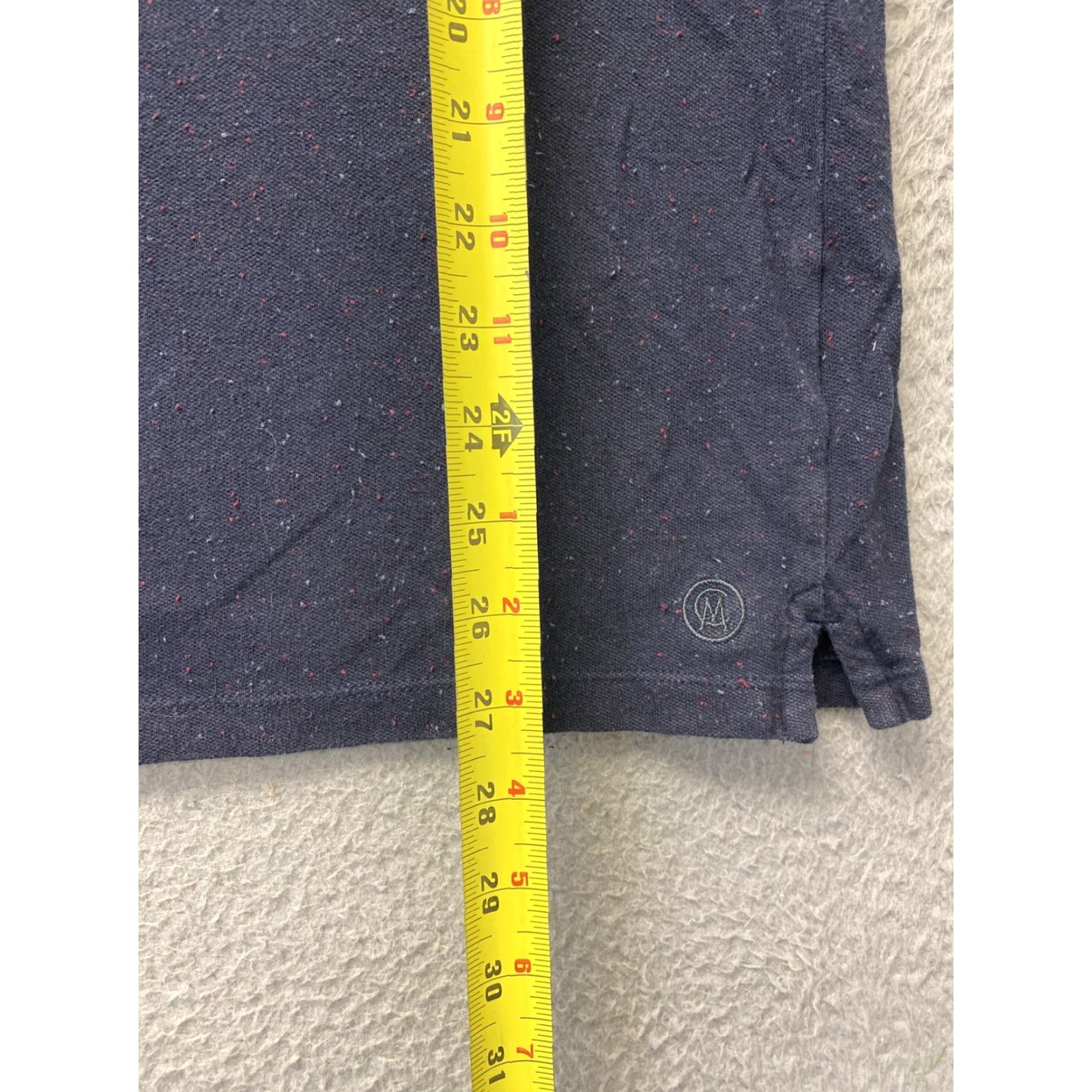 Club Monaco CLUB MONACO Men's Polo Shirt Large Blue Red Short Sleeve Button Cotton Size US L / EU 52-54 / 3 - 5 Thumbnail