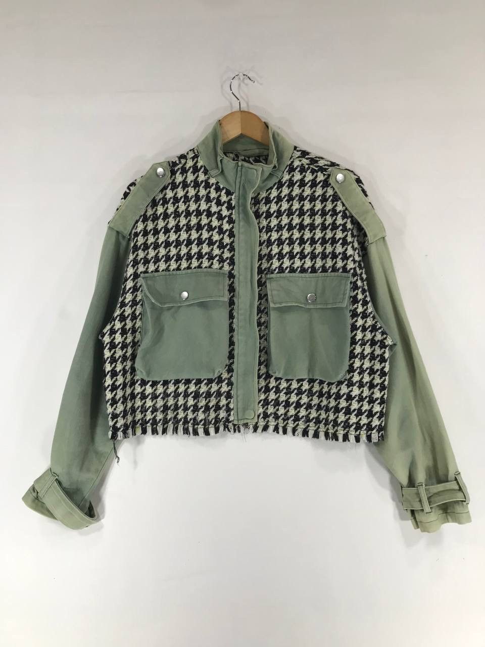 Bershka Bershka Very Rare Crop Top Tweed Jacket Size S / US 4 / IT 40 - 1 Thumbnail