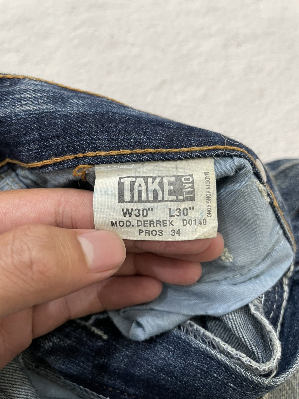 Japanese Brand 2000s Take Two Japan Bootcut Mudwash Denim Y2K Size US 28 / EU 44 - 4 Thumbnail