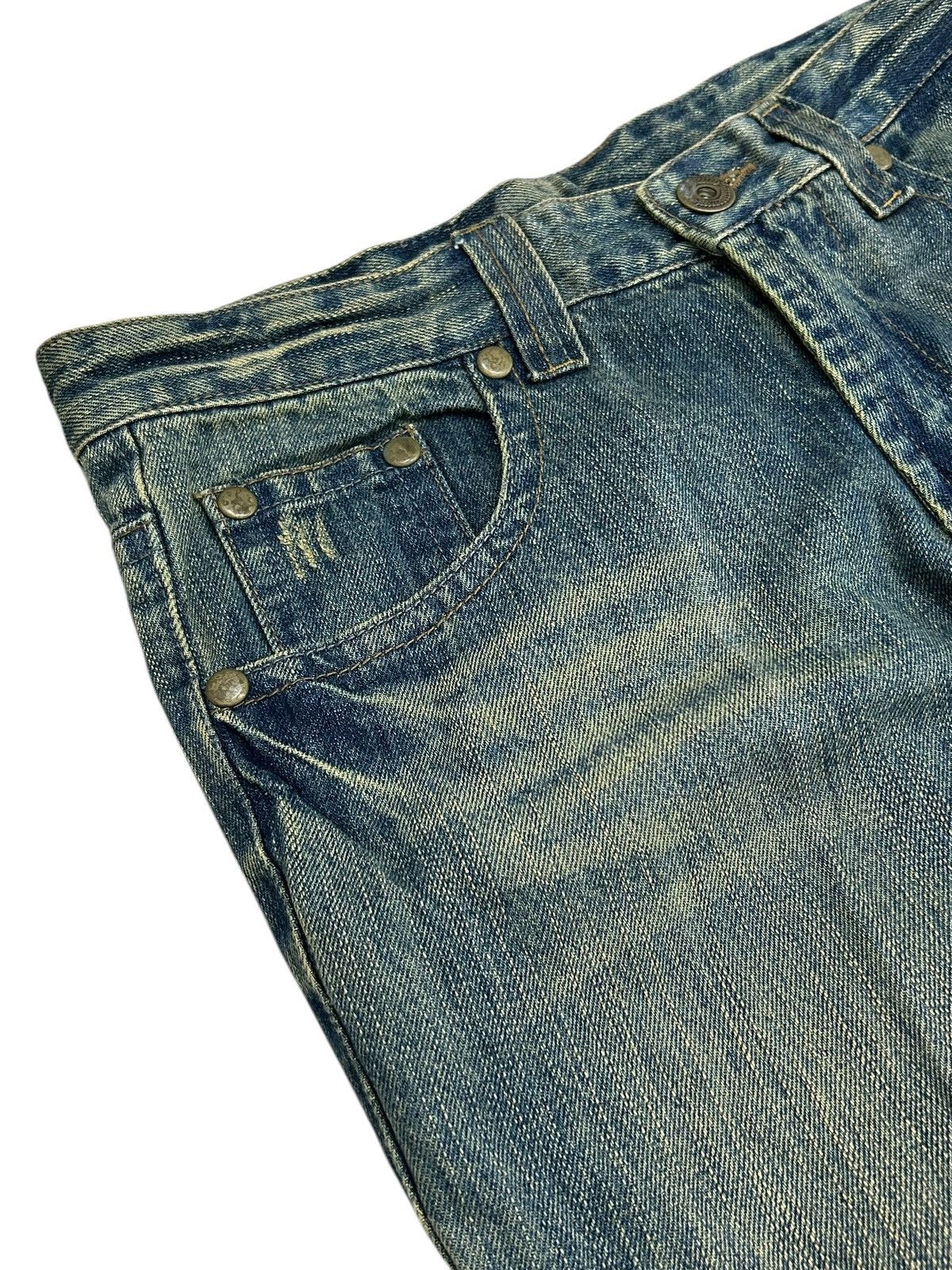 Kapital Japanese Brand Jean Washed Blue Way Jean Zigzag Boro Pcoket Size US 31 - 9 Thumbnail