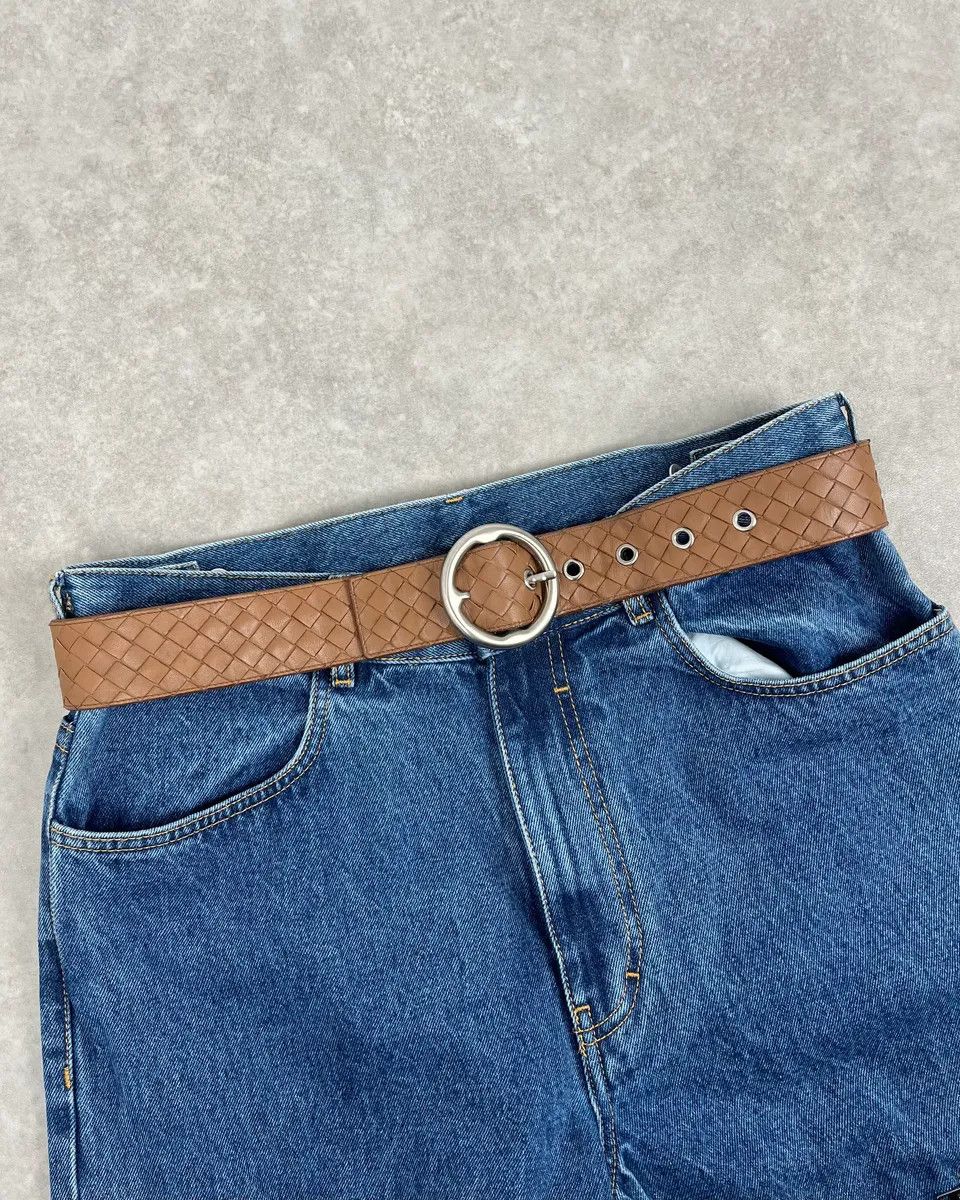 Bottega Veneta Bottega Veneta Brown Woven Leather Belt Size ONE SIZE - 1 Thumbnail