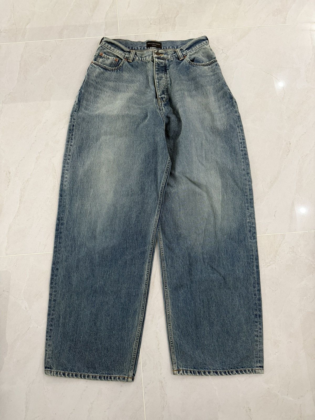 Balenciaga Balenciaga Oversized Baggy Japanese Denim Blue Denim Sz.XXS Size US 28 / EU 44 - 1 Thumbnail