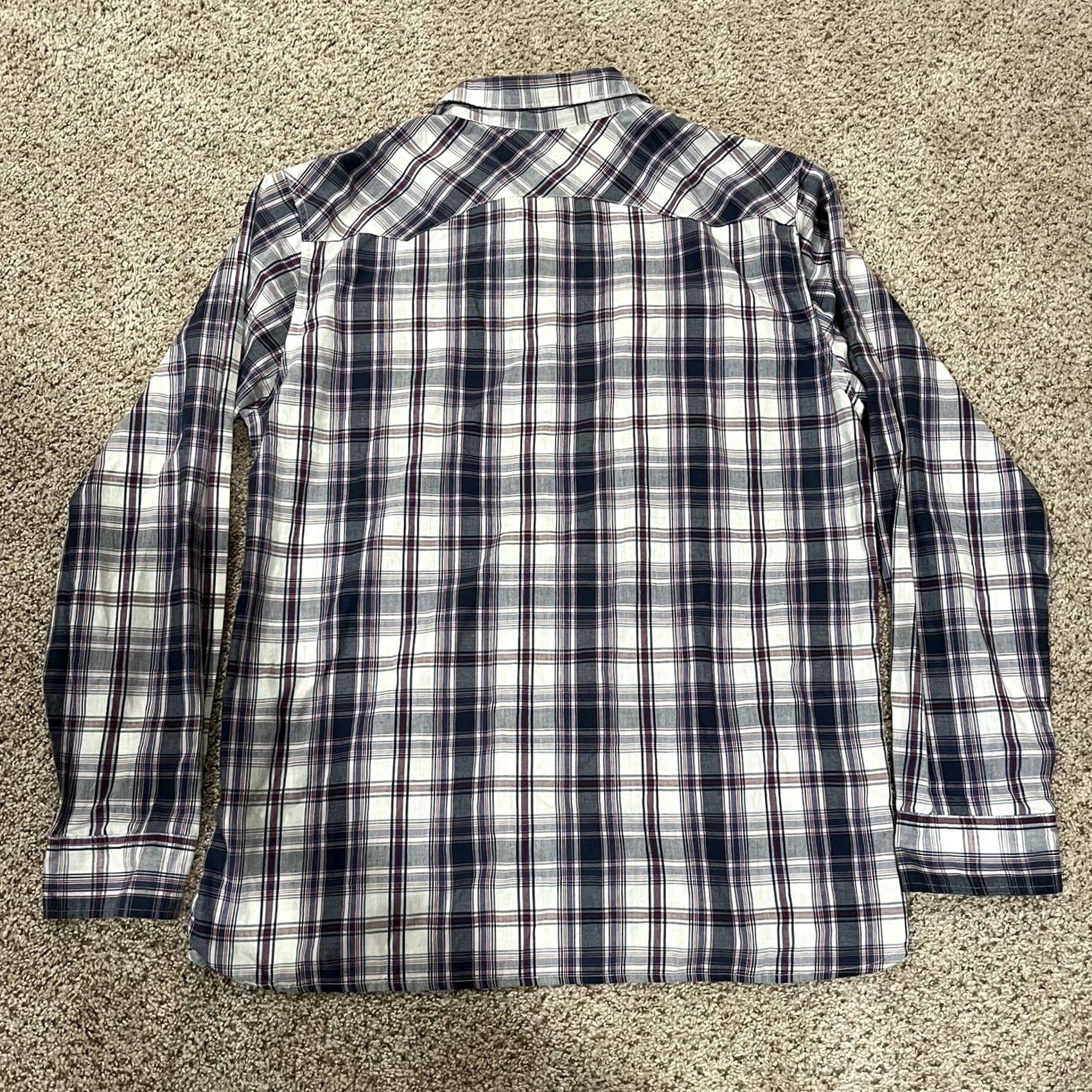 Levi's Levis Pearl Snap Shirt Plaid Long Sleeve Mens XL Button Signature Western Wear Size US XL / EU 56 / 4 - 6 Thumbnail
