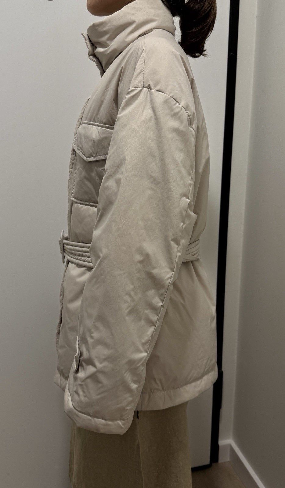 Vintage DDP Meotine Emma Down Puffer Jacket Beige Size XS/S Size S / US 4 / IT 40 - 4 Thumbnail