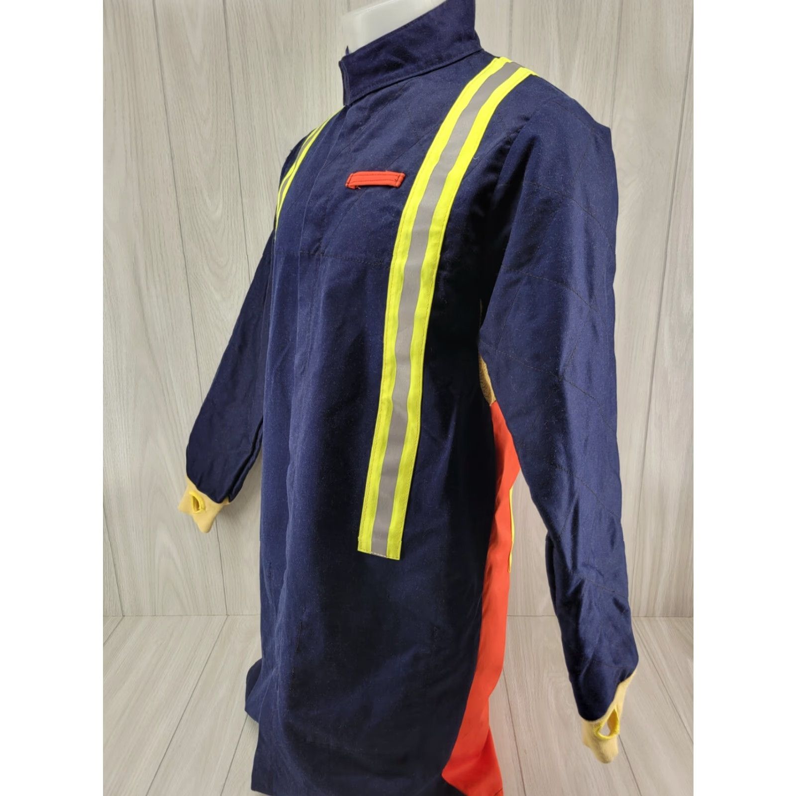 4SDESIGNS VINTAGE Quantum Designs Work Jacket Mens M Blue Reflective Flame Resistant Size US M / EU 48-50 / 2 - 2 Thumbnail