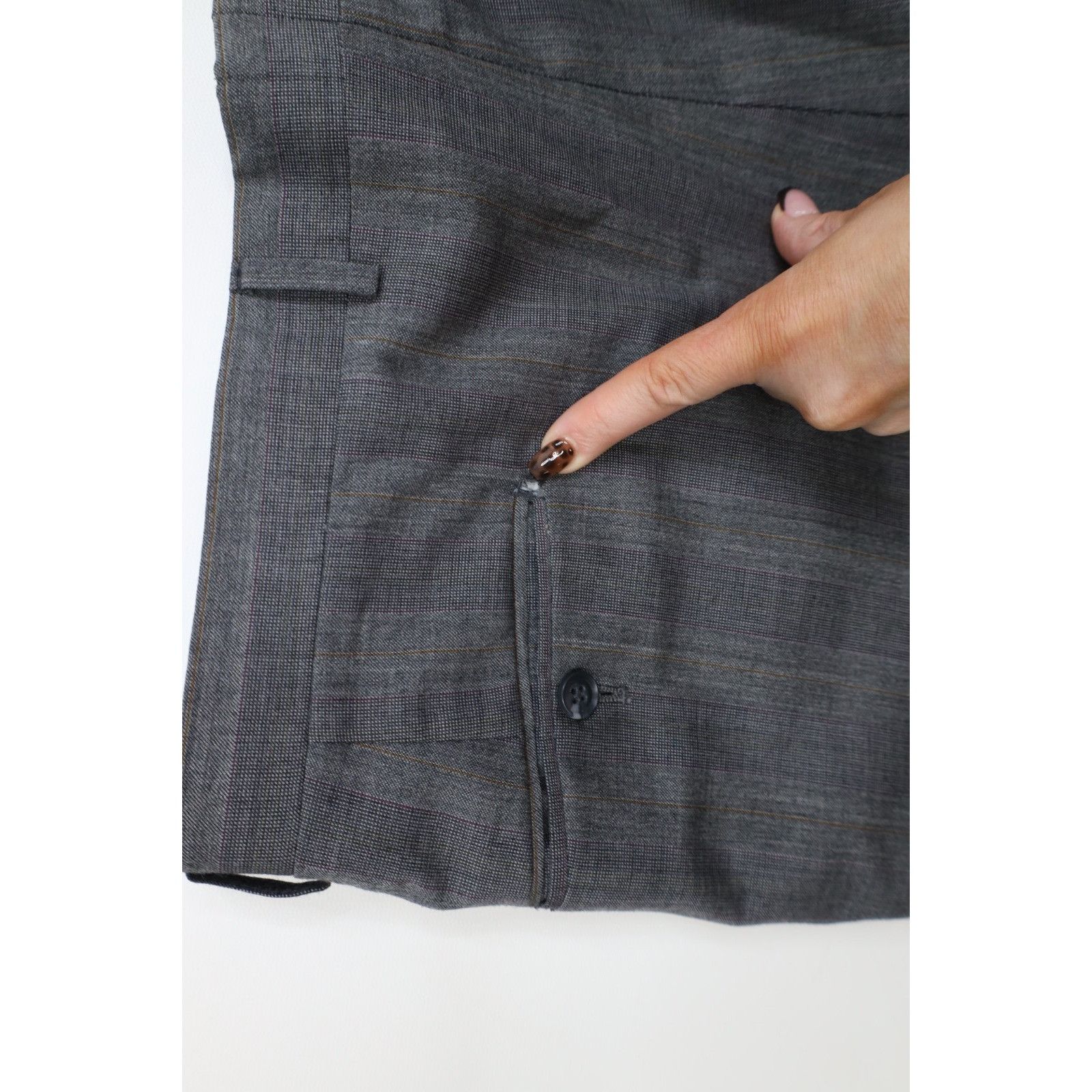 Vintage Vintage 90s Streetwear 2 Piece Wool Suit Wedding Striped Size 44L - 21 Thumbnail