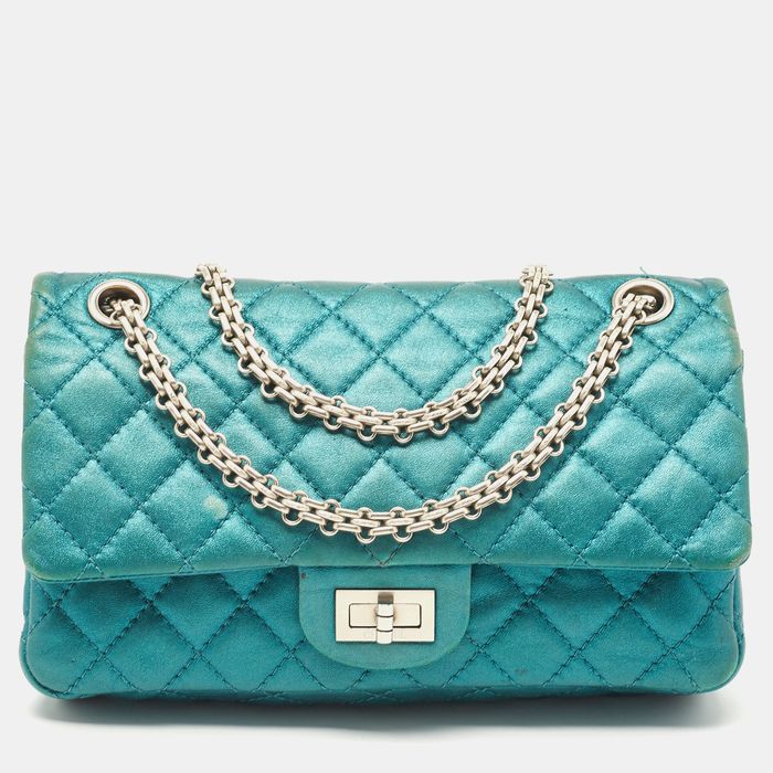 Chanel CHANEL Teal Quilted Leather Reissue 2.55 Classic 225 Flap Bag ...