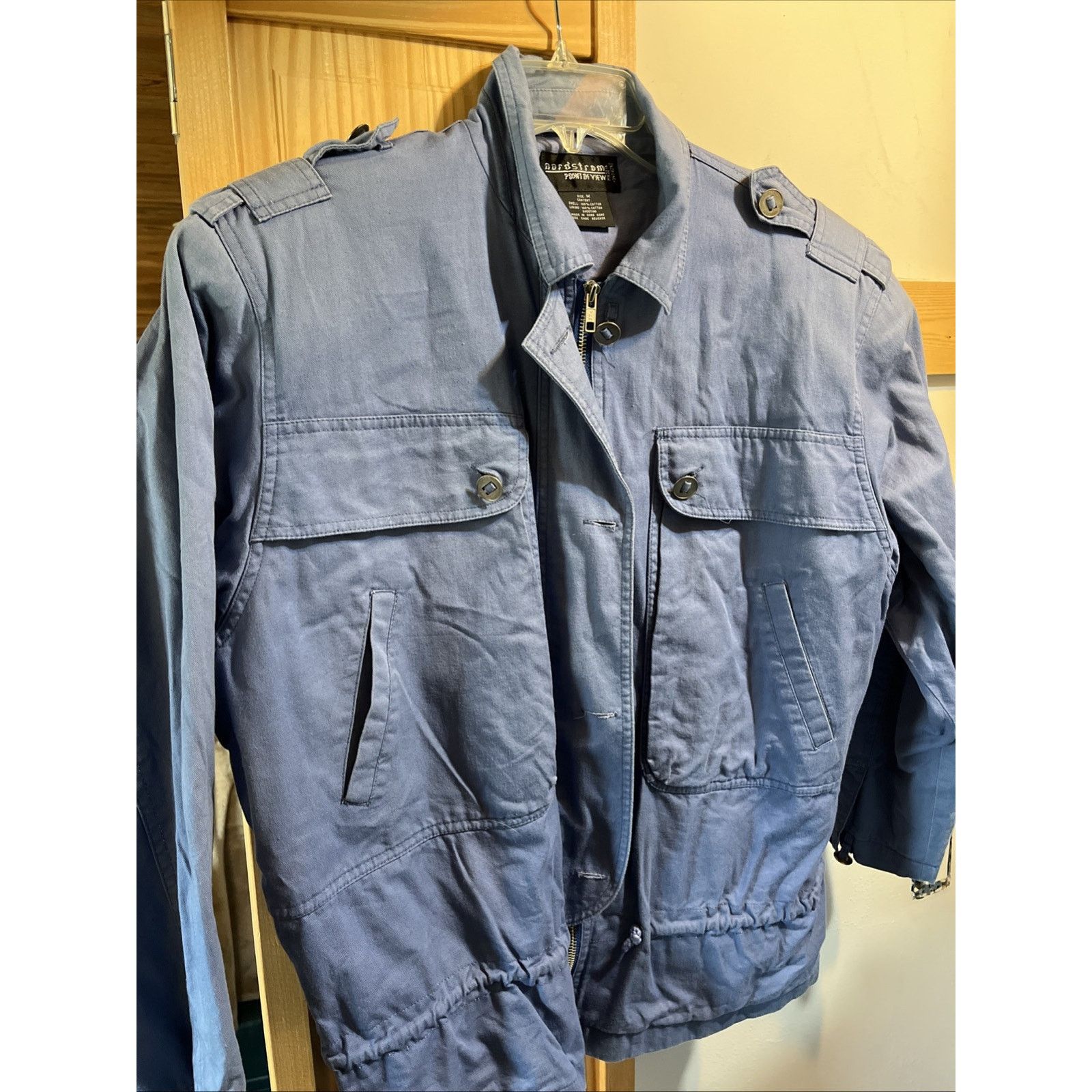 Nordstrom Nordstrom Women’s M Jacket Point Of View Blue Safari Canvas Size M / US 6-8 / IT 42-44 - 2 Thumbnail