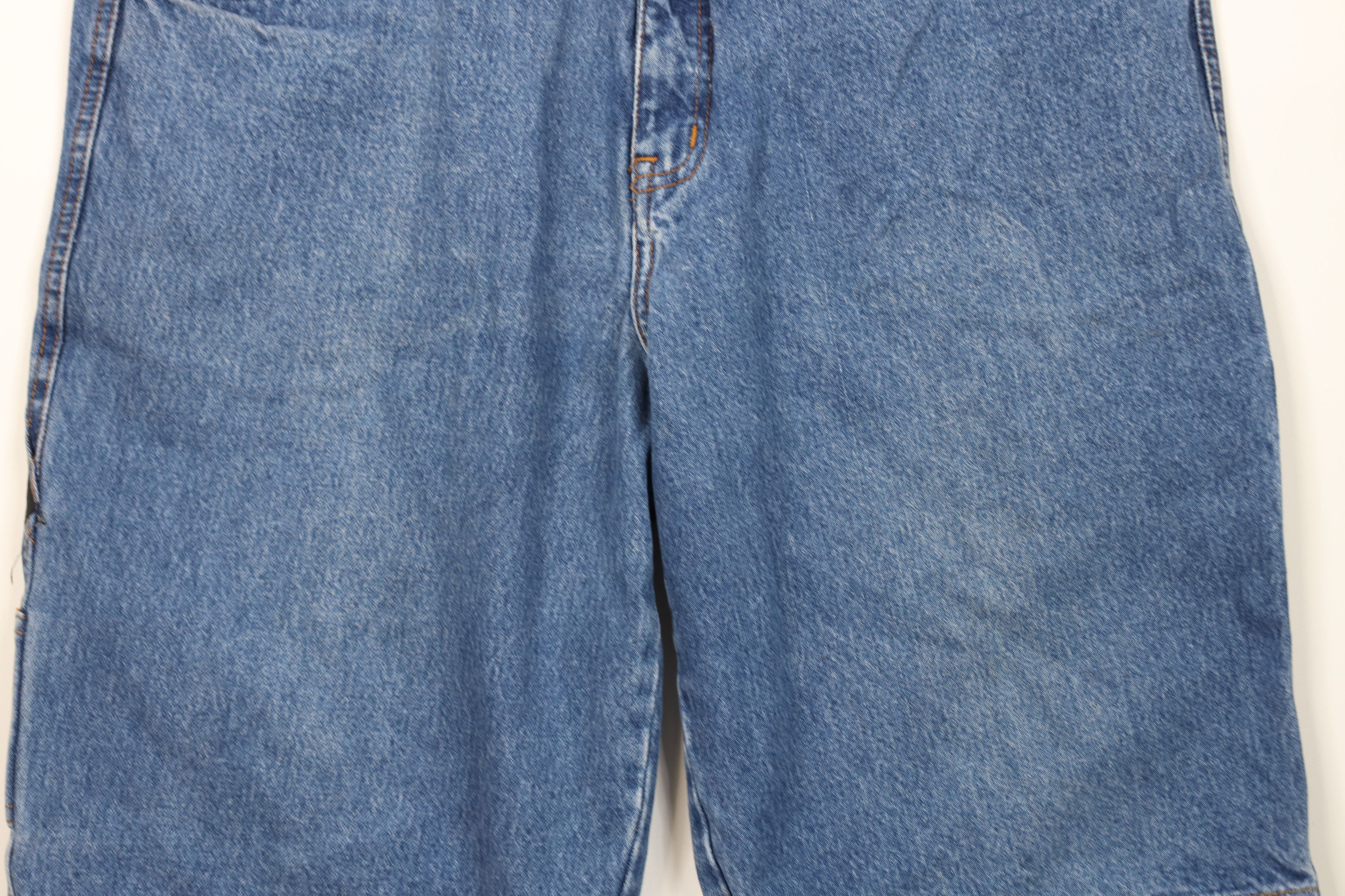 Vintage Vintage 90s Pelle Pelle Spell Out Baggy Denim Jean Shorts Size US 38 / EU 54 - 3 Thumbnail