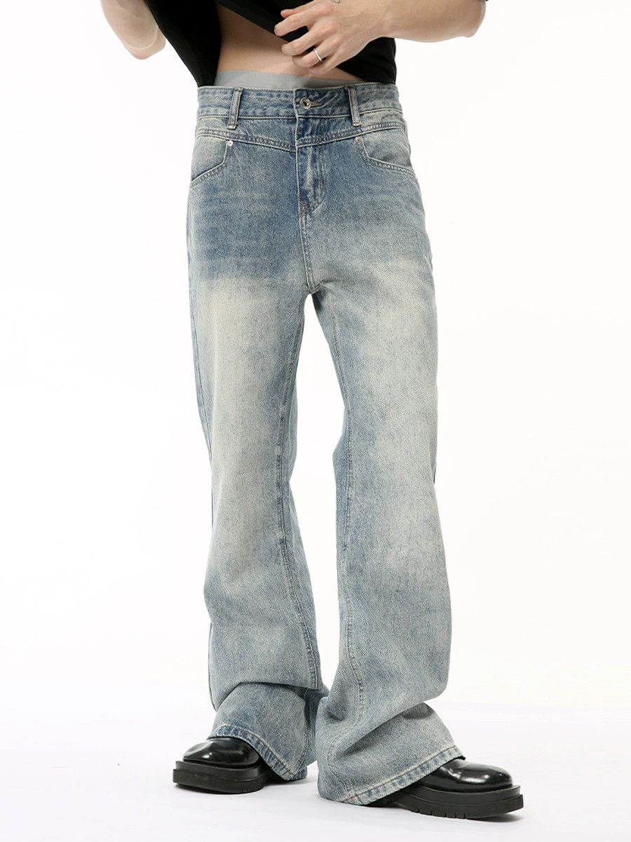 Jean Japanese retro patchwork gradient flared jeans Size US 32 / EU 48 - 2 Thumbnail