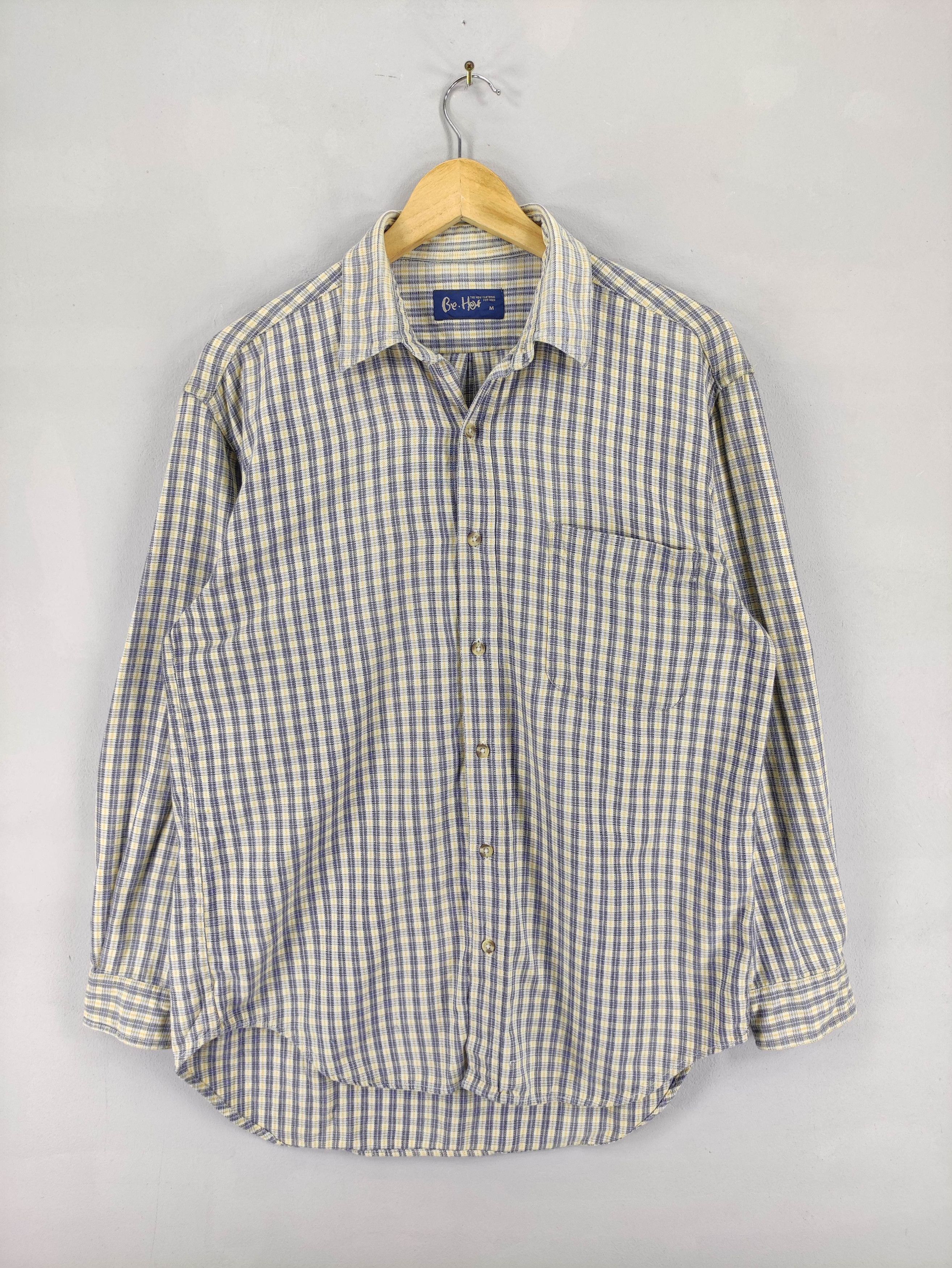 Japanese Brand Vintage Ben-Hot Shirt Checkered Button Up Long Sleeve Size US M / EU 48-50 / 2 - 1 Thumbnail