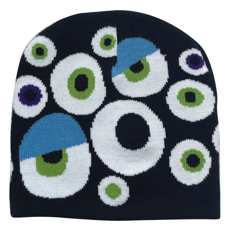Japanese Brand × Vintage Y2K Monster Eyes Beanie (black) Size ONE SIZE - 1 Thumbnail