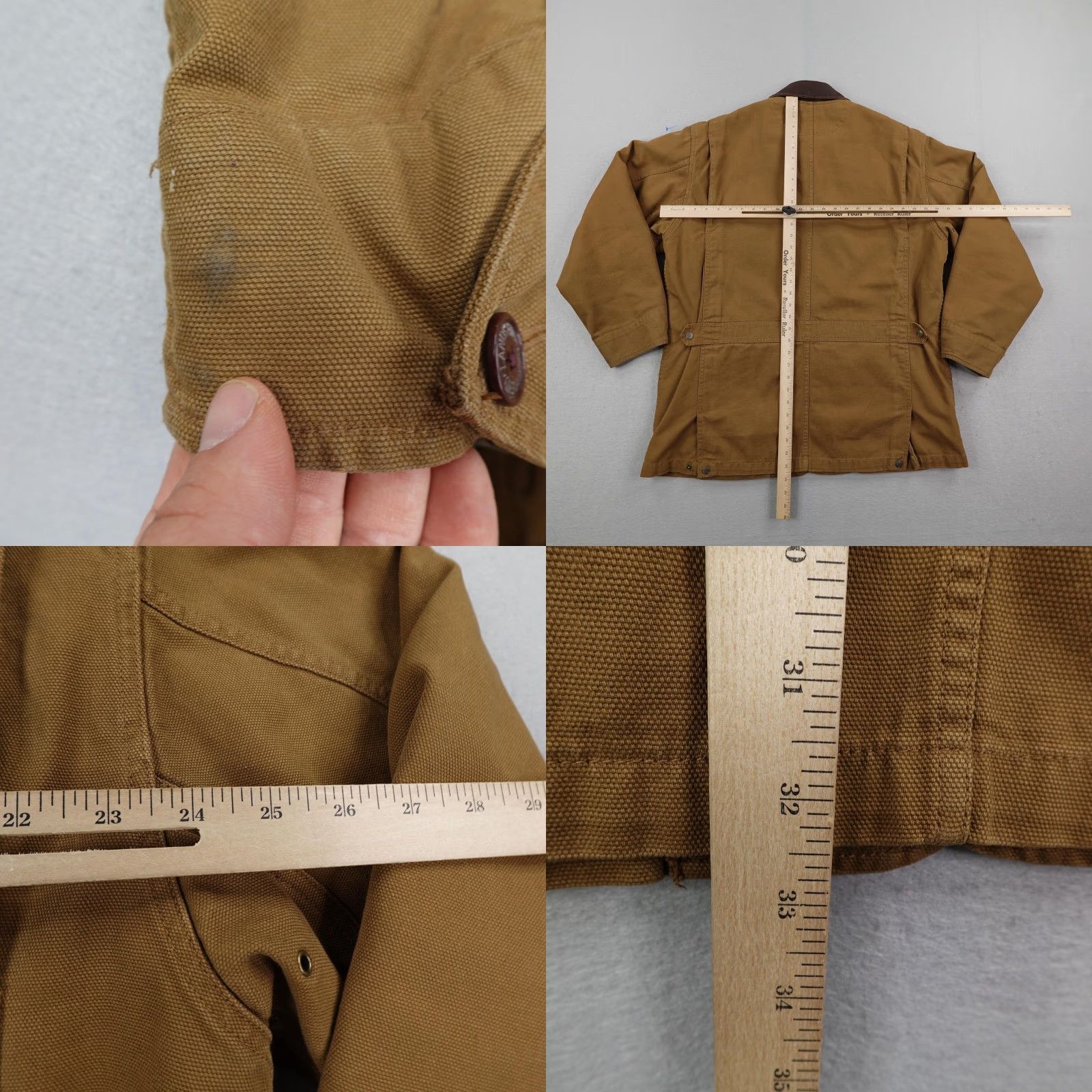 Lands' End Lands' End Jacket Mens Large Brown Canvas Field Chore Coat Quilted Removable Liner Mid-Length Workwear Casual Mens Size US L / EU 52-54 / 3 - 8 Thumbnail