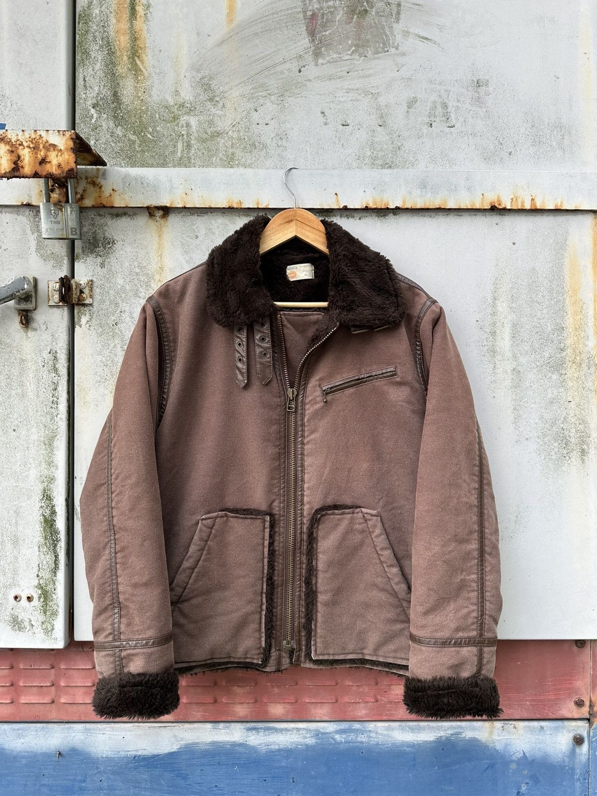 Edwin 👹Vintage Edwin Fleece Lined Brown Detroit Jacket Size US M / EU 48-50 / 2 - 2 Thumbnail