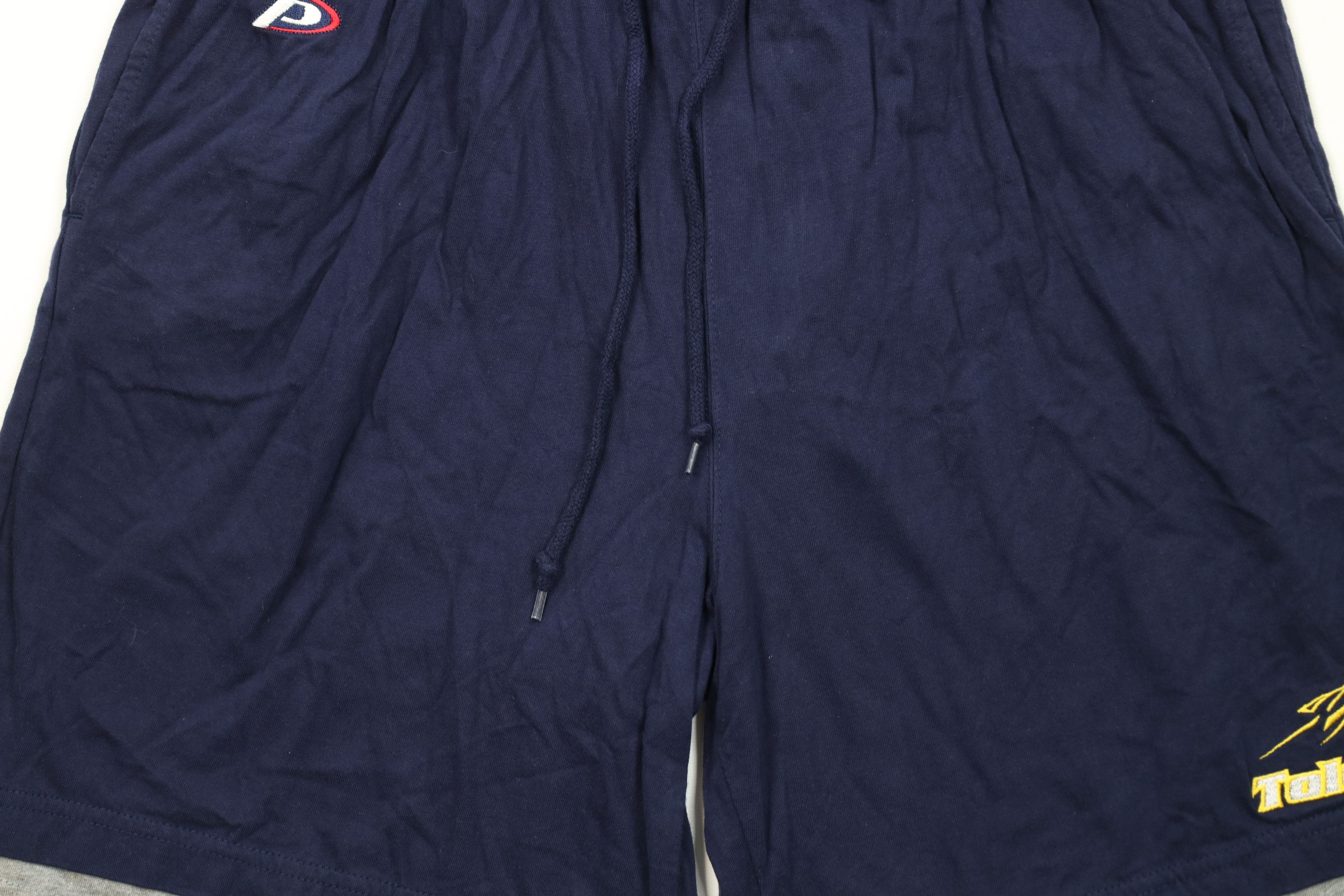 Vintage Vintage 90s Spell University of Toledo Layered Shorts Blue Size US 34 / EU 50 - 3 Thumbnail