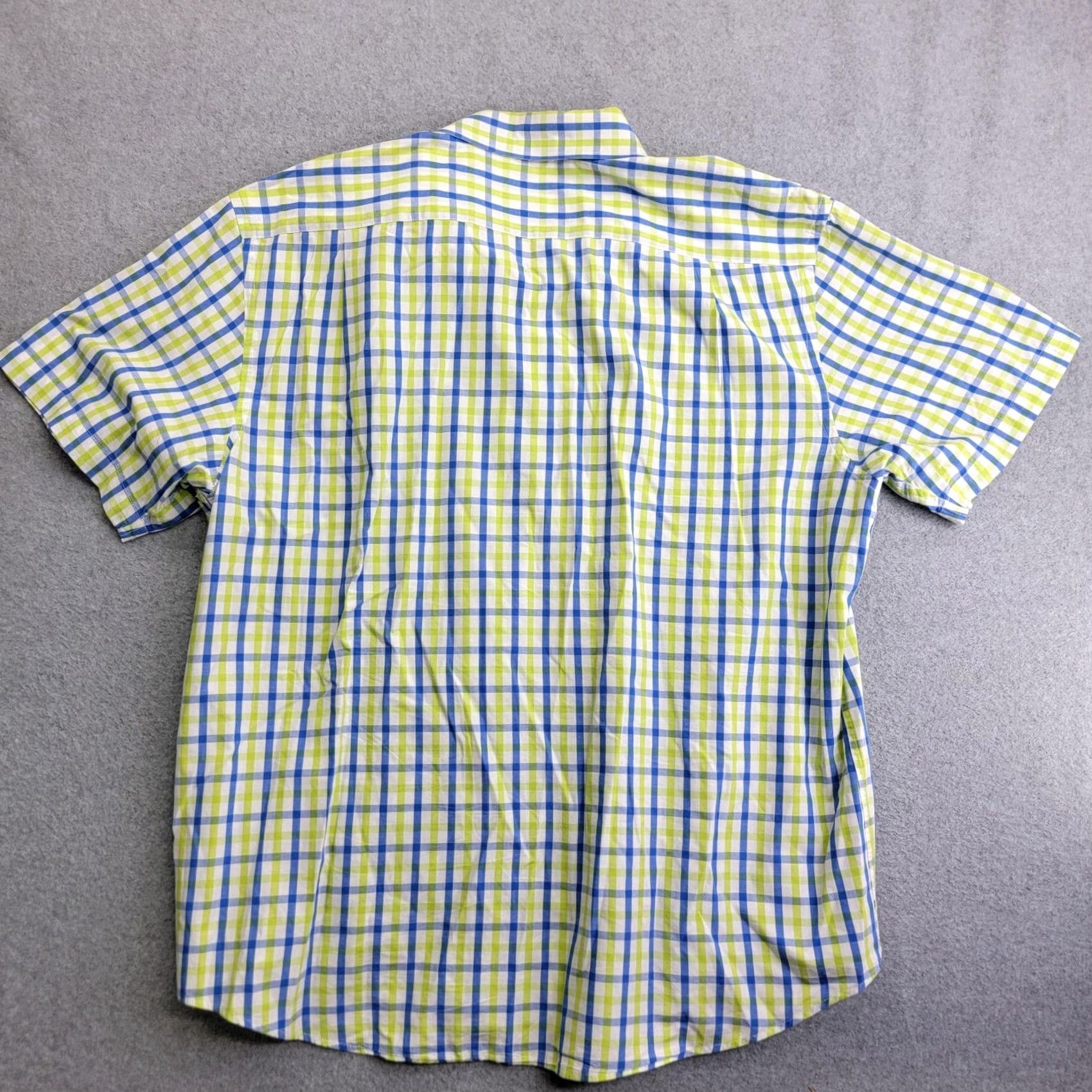Izod IZOD Saltwater Shirt Mens XL Blue Green Plaid Short Sleeve Button-Down Collar Shirt Size US XL / EU 56 / 4 - 6 Thumbnail