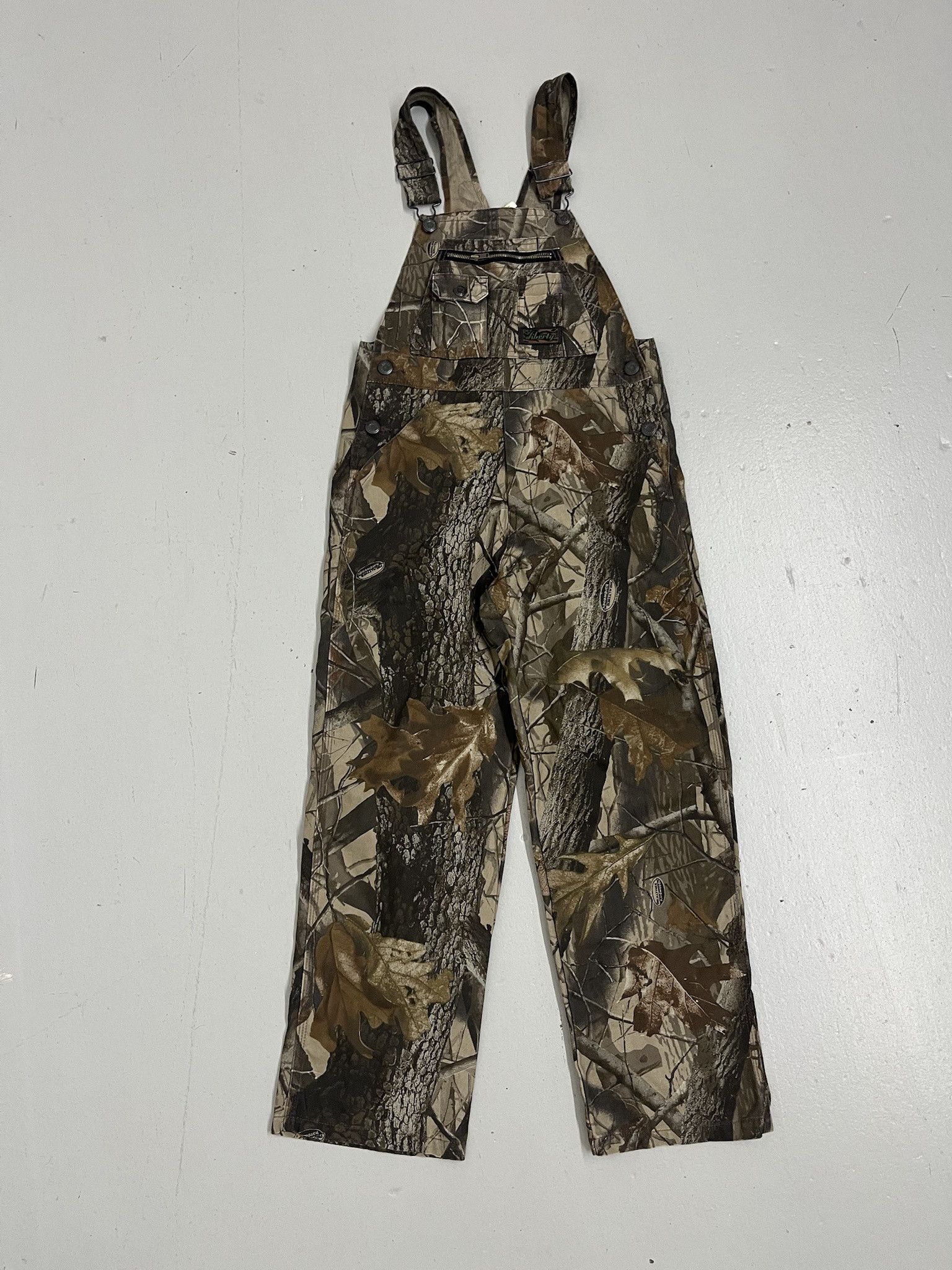 Carhartt × Vintage Vintage 90s Liberty Realtree Hardwood Camo Overalls Size 29 (tragged Kids 10) Size US 29 - 1 Thumbnail