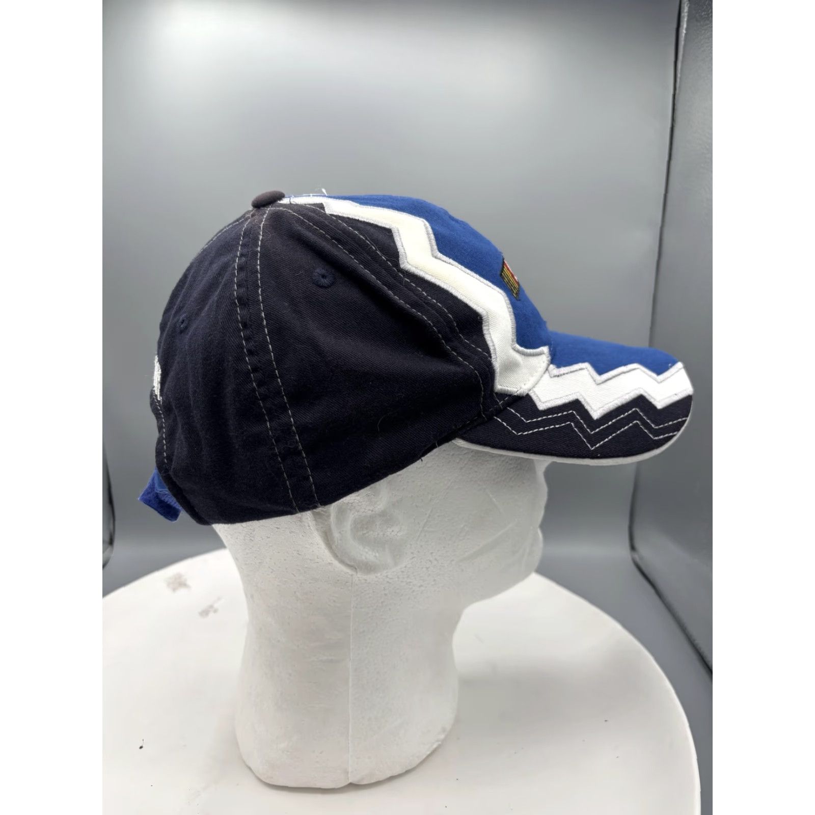 NASCAR NASCAR Hat Cap Strap Back Mens Blue White Black Racing Auto Snapback Trucker/Baseball Cap Size ONE SIZE - 4 Thumbnail
